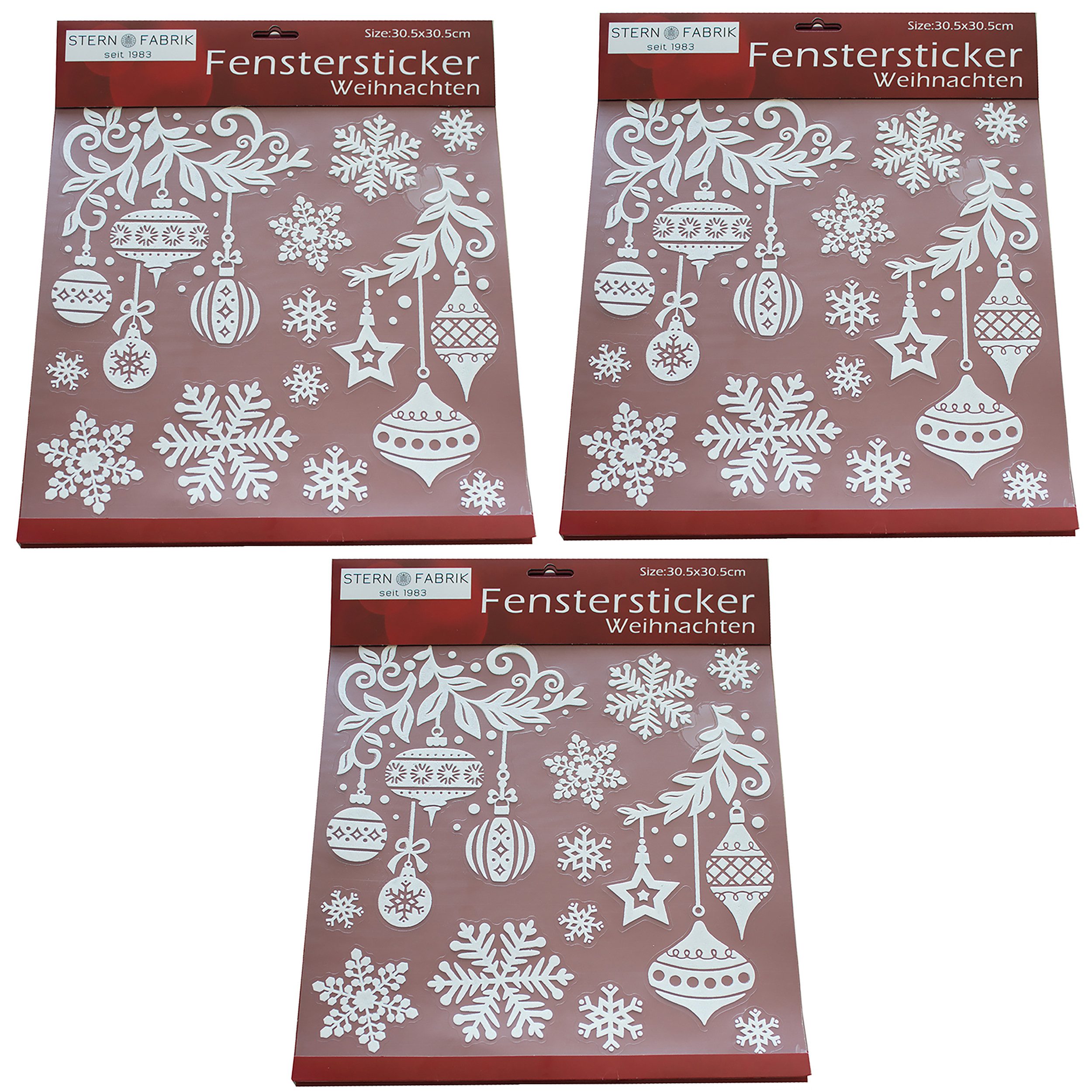 Annastore Fensterbild Fenstersticker Weihnachten weiß - günstig online kaufen