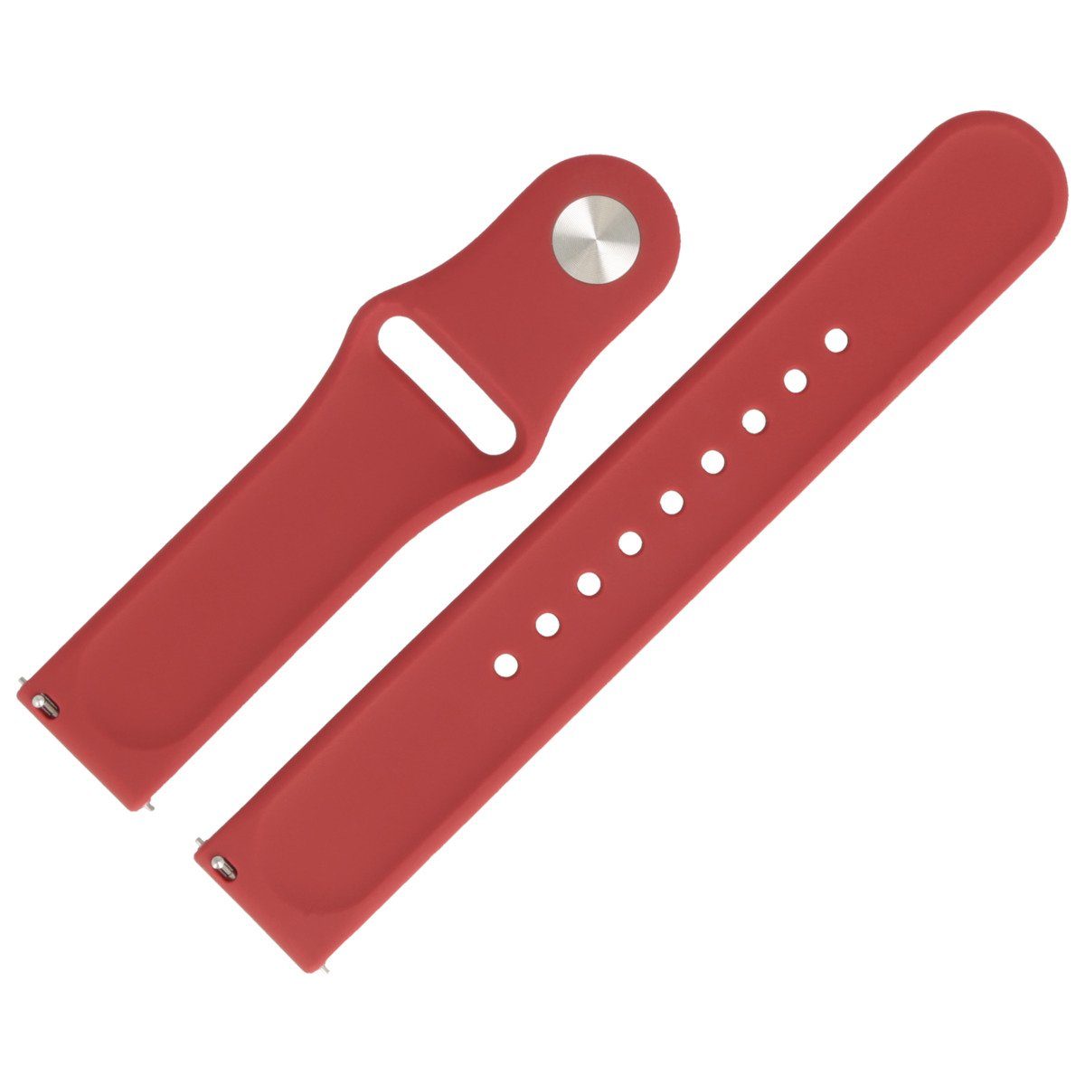 MARBURGER Uhrenarmband 20mm Silikon Fitness Smartwatch XL Extra Lang Rot
