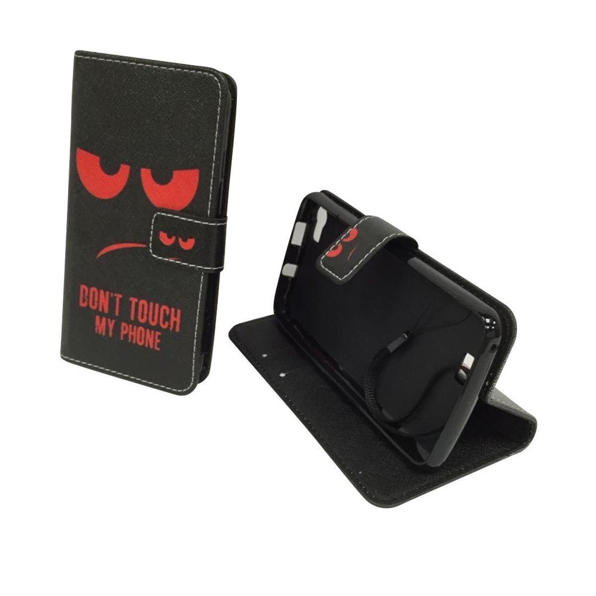 König Design Handyhülle Wiko Lenny, Wiko Lenny Handyhülle Bookcover Rot