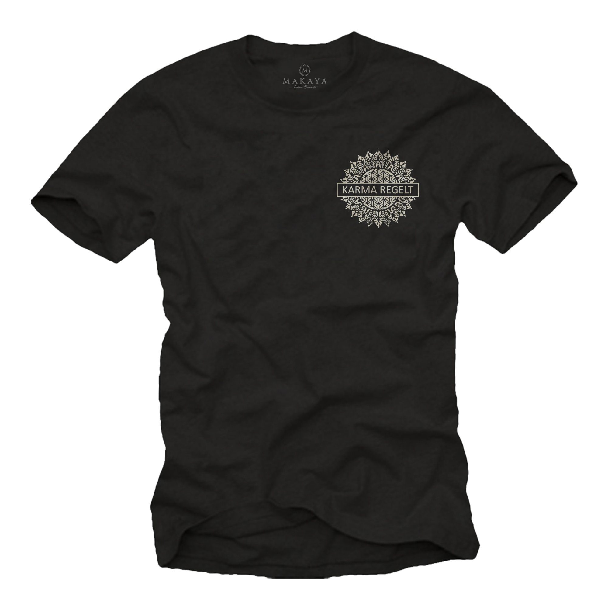 MAKAYA T-Shirt mit Rücken Druck Herren günstig online kaufen