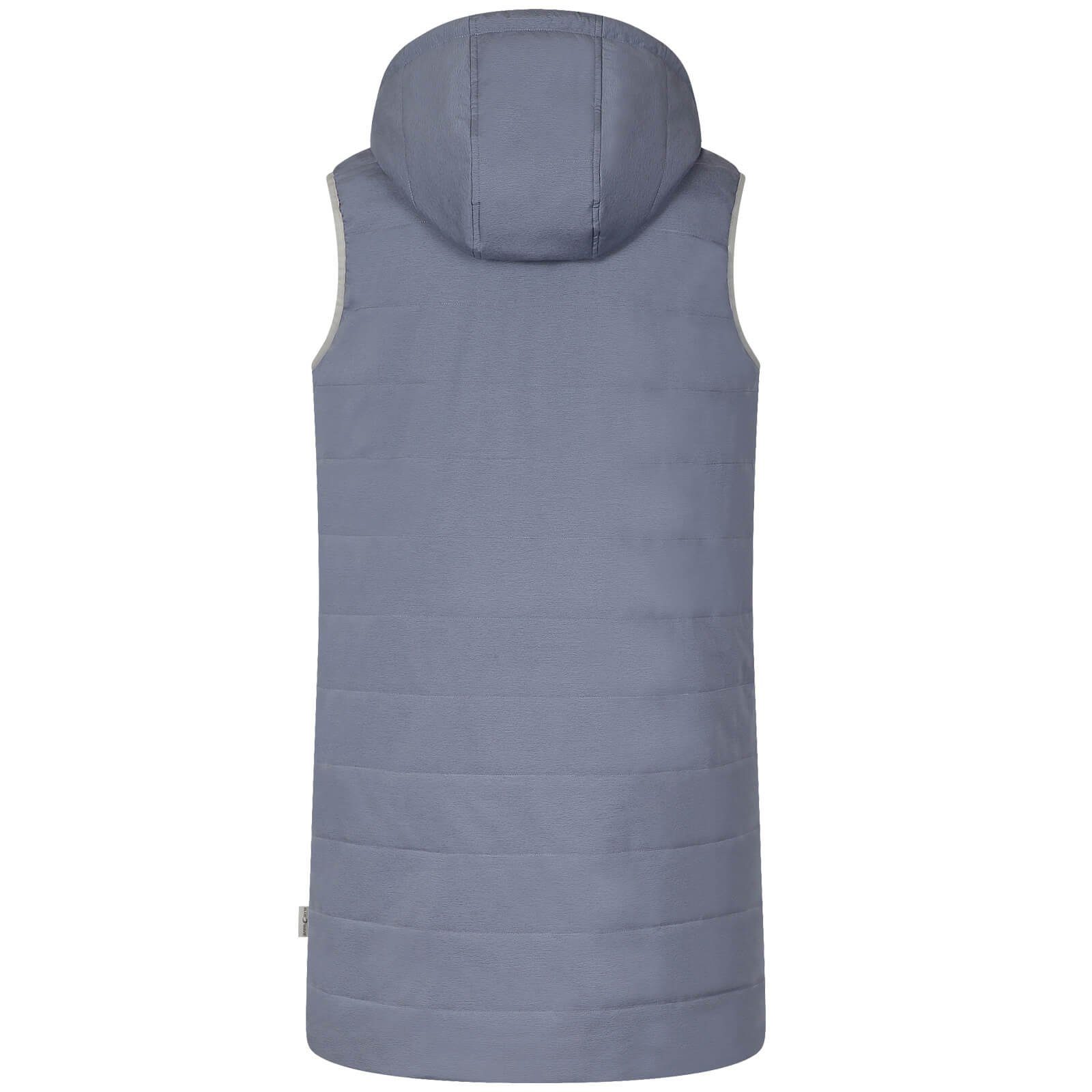 Blue Wave Longweste Damen Steppweste Mette Daunenoptik mit Kapuze und Strei günstig online kaufen