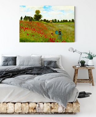 Pixxprint Leinwandbild Claude Monet - Felder um Argenteuil, Claude Monet - Felder um Argenteuil (1 St), Leinwandbild fertig bespannt, inkl. Zackenaufhänger