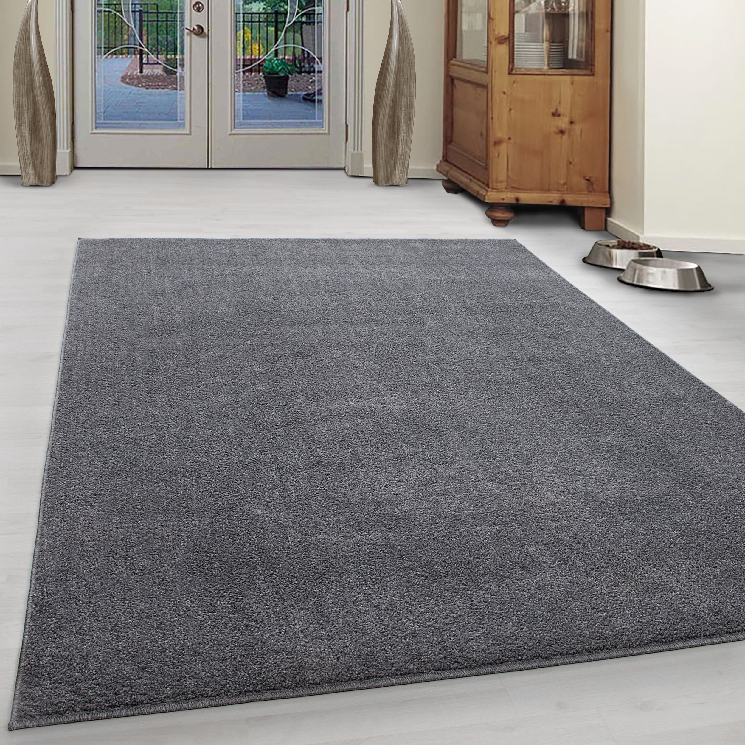 Teppich, Homtex, 80 x 150 cm, Teppich, Moderner Einfarbig Teppich, rechteckig, Höhe 12 mm