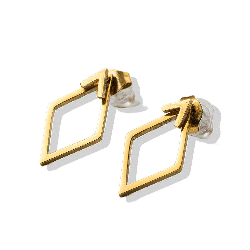 Paar Ohrstecker Schmuck Geschenk Edelstahl Ohrschmuck Ohrringe Raute