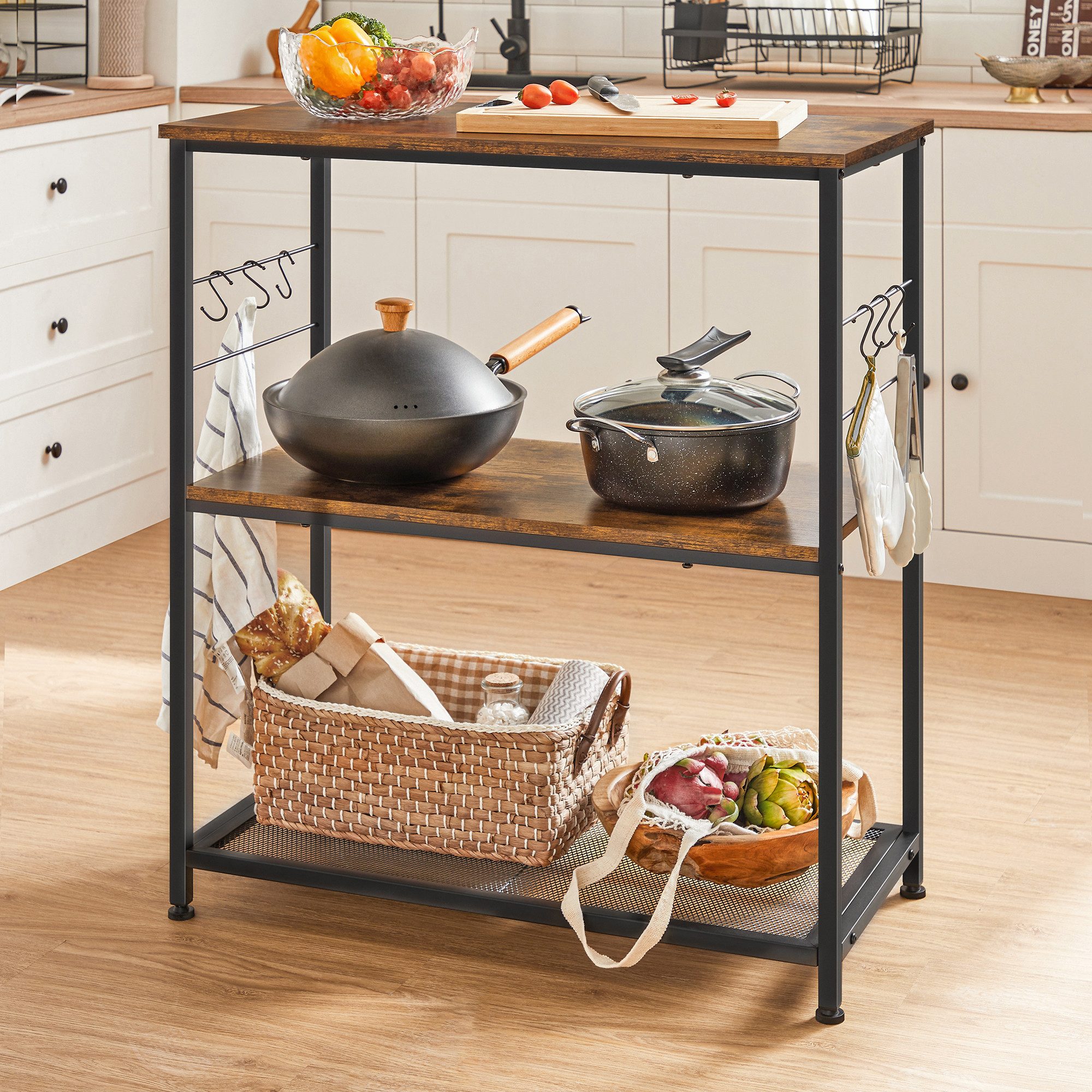 VASAGLE Küchenregal, Kücheninsel, Standregal, 80 x 40 x 90 cm (LxBxH) günstig online kaufen