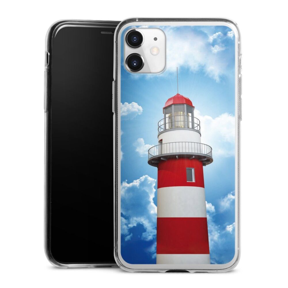 DeinDesign Handyhülle Leuchtturm Wolke Himmel Leuchtturm, Apple iPhone 11 Slim Case Silikon Hülle Ultra Dünn Schutzhülle