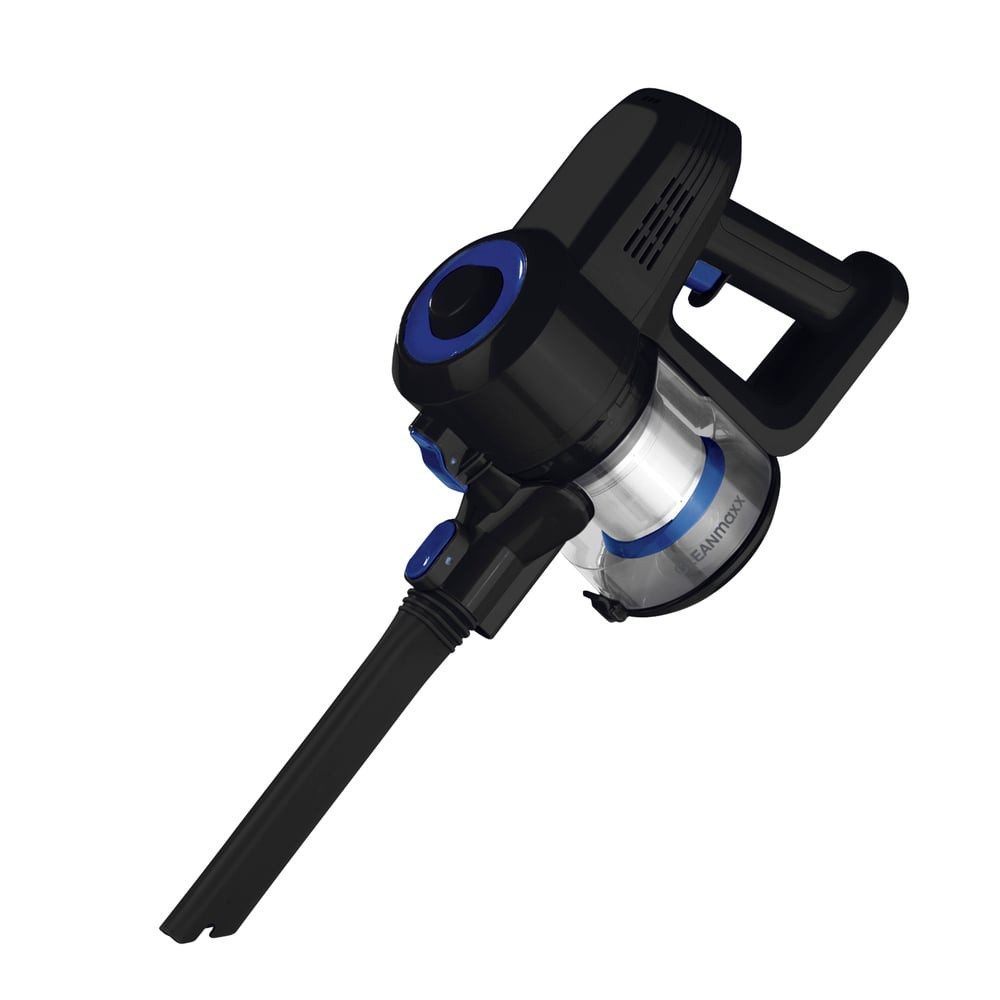 CLEANmaxx Akku-Hand-und Сталевий пилосос Akku Zyklon Пилосмоки 22,2 V schwarz/blau, 120 W, beutellos, verstellbares Teleskoprohr, mit EPA-Filter, 800ml Staubbehälter