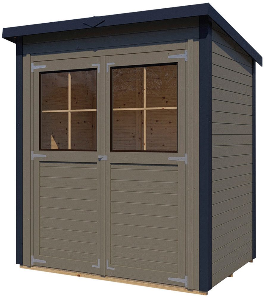 BERTILO Gartenhaus Einfach 1 beigegrau, BxT: 192x140 cm