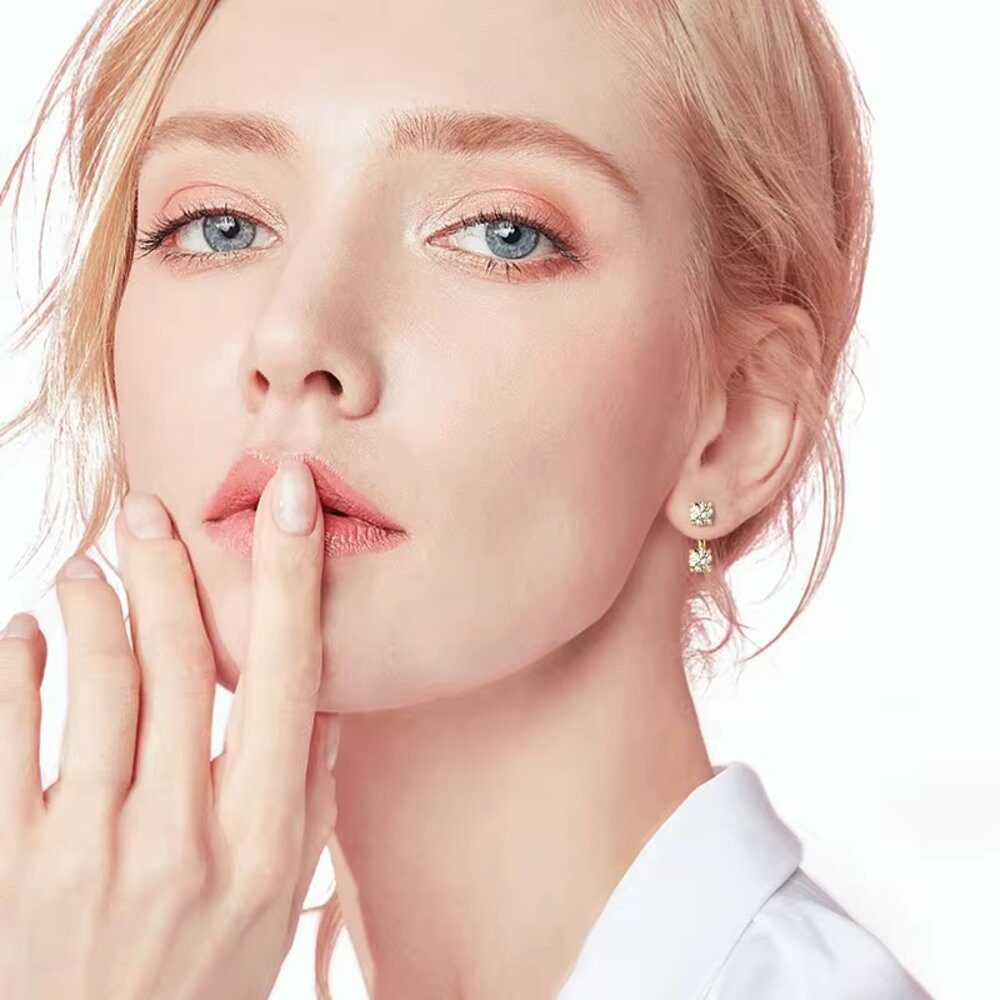 ROUGEMONT Paar Ohrstecker Moissanit Ohrstecker Ohrstift 925 Sterling Silber günstig online kaufen