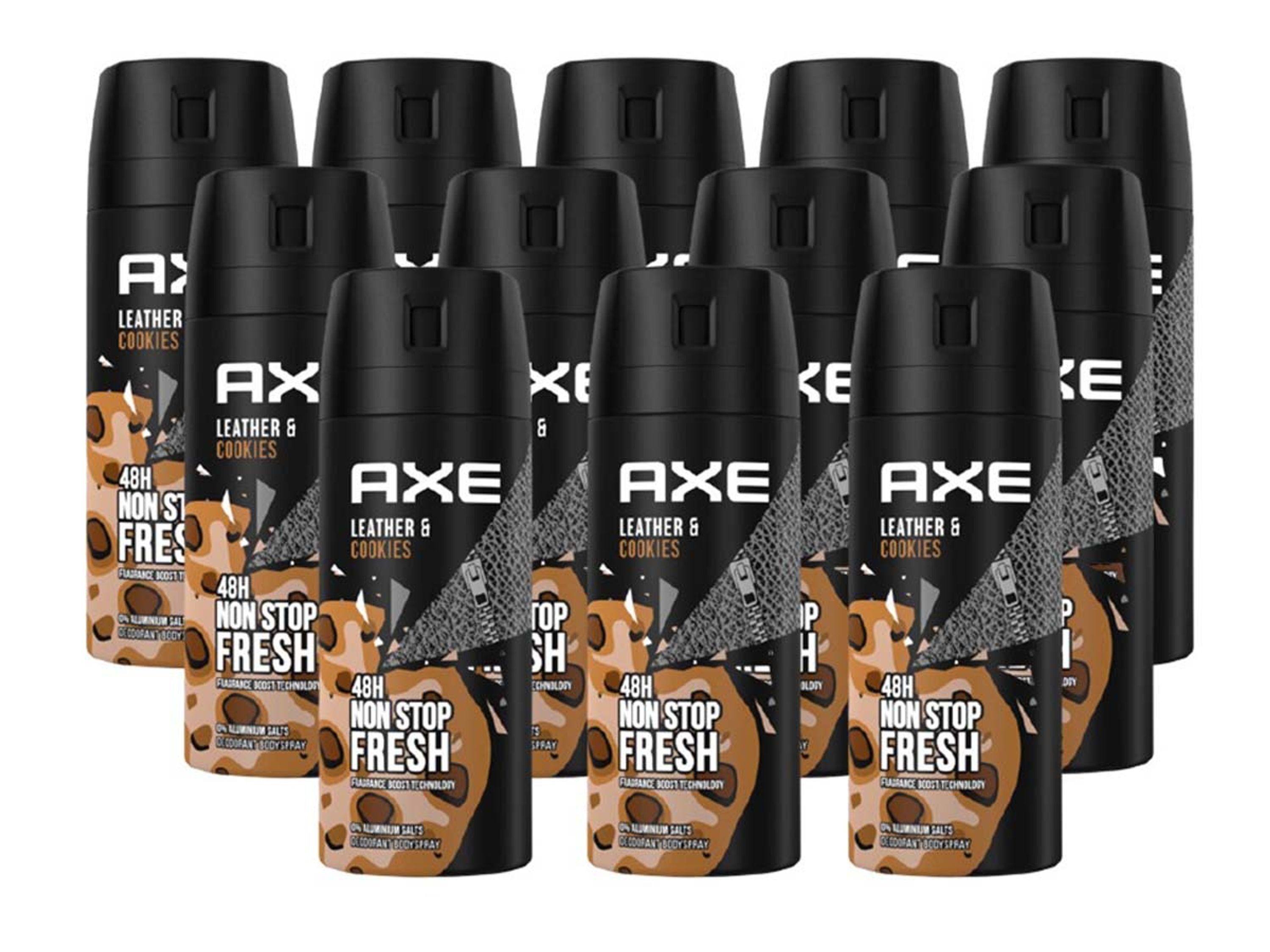 axe Deo-Set Bodyspray Leather & Cookies Deo ohne Aluminium 12x150ml Deodorant