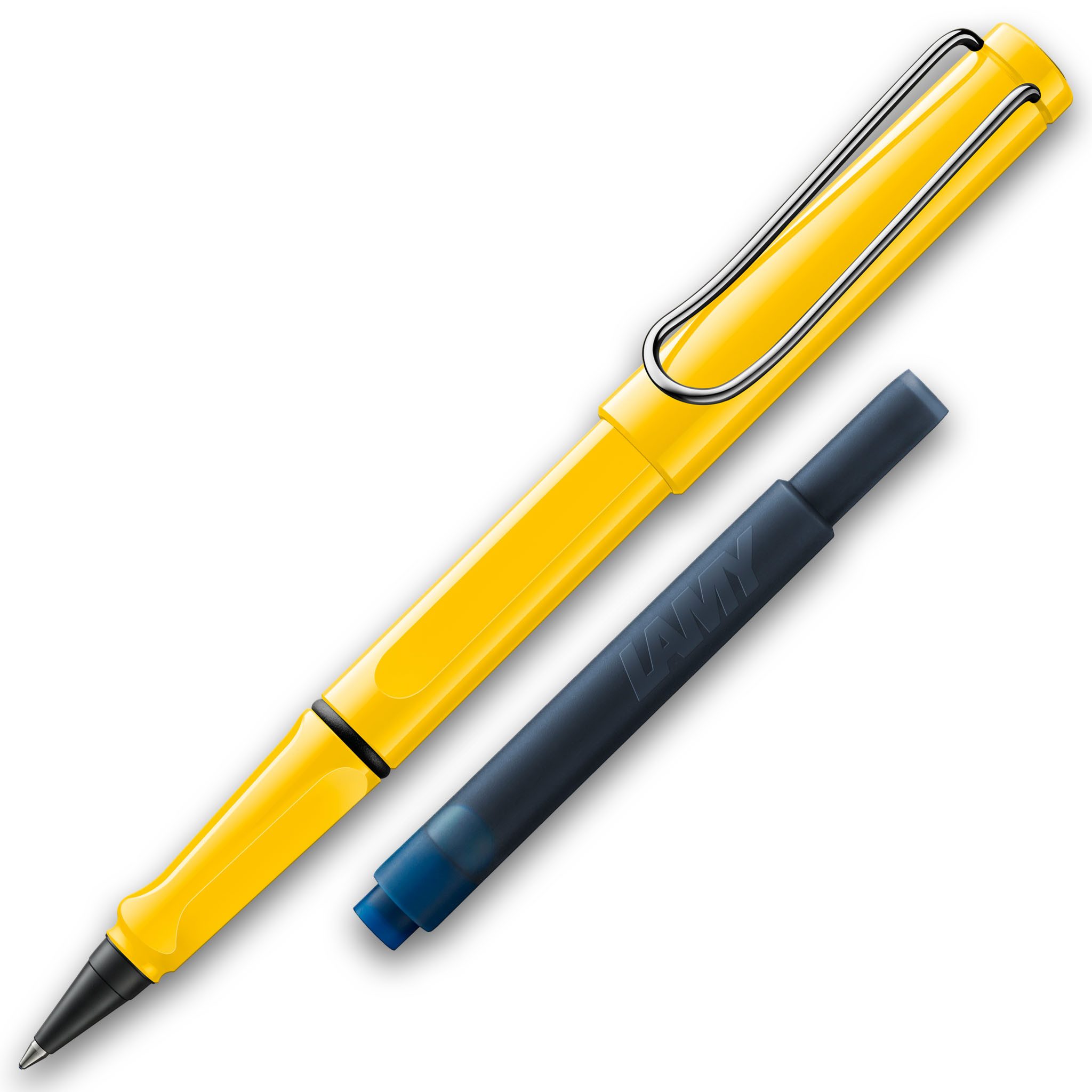 LAMY Tintenroller LAMY Tintenroller Safari Gelb ROLL-INK Füller ergonomisch mit löschbar