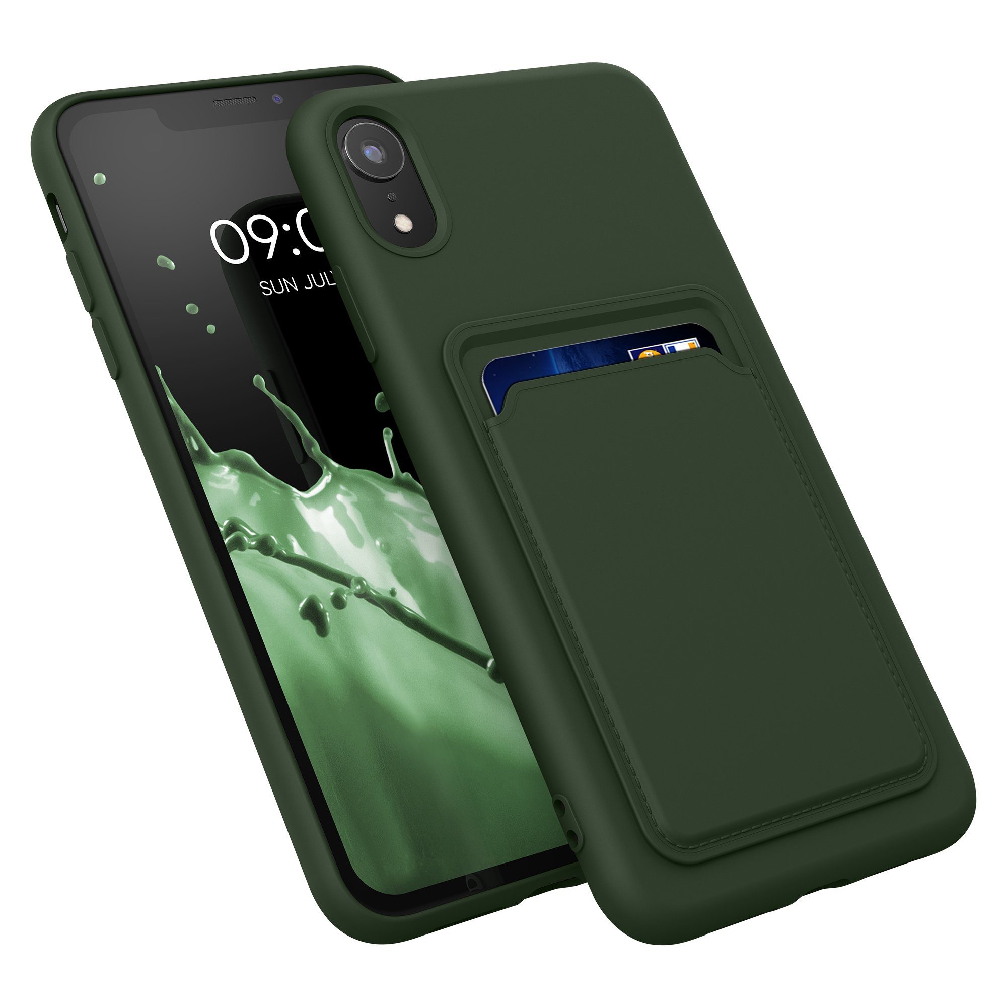 kwmobile Handyhülle Hülle für Apple iPhone XR, Handyhülle mit Fach für Karten - Handy Cover Case