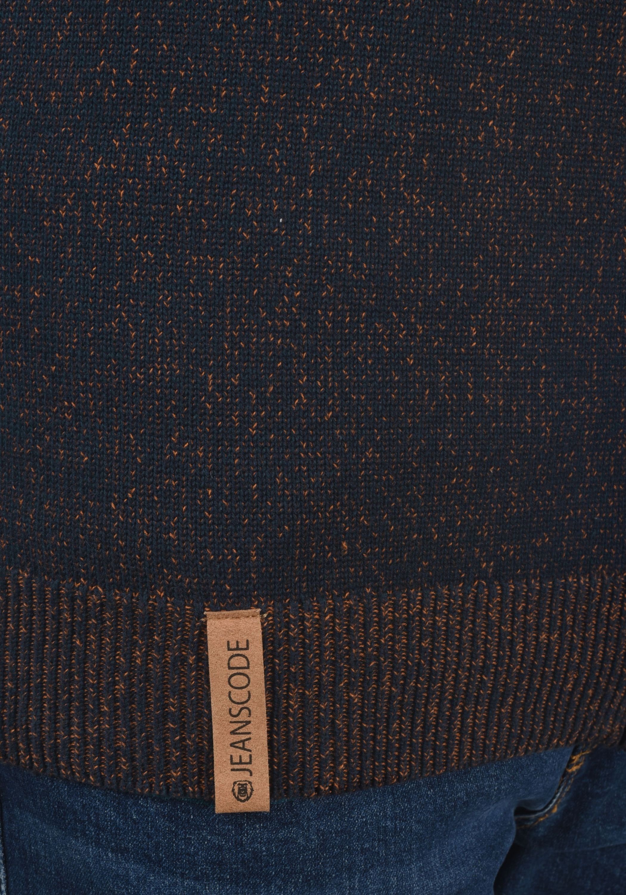 Indicode Herren Strickpullover Troyer - Mit Stehkragen & Reißverschluss