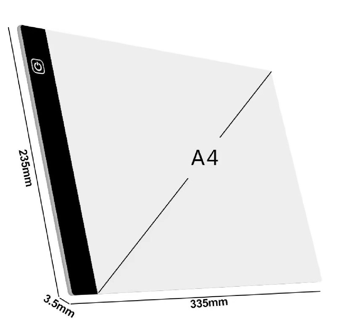JUMON INTERNATIONAL CO., LIMITED Zaubertafel Zaubertafel Lichttisch Maltafel Licht Pad LED Zeichenbrett Pad A4, (2-tlg)