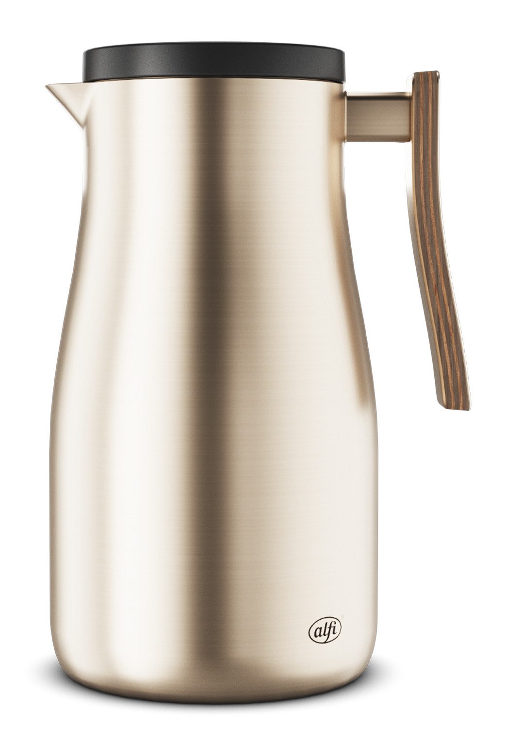 Alfi Isolierkanne STUDIO ALLURE, aus doppelwandigem Edelstahl, 1 l, (1-St), 12h heiß & 24h kalt, ergonomischer Griff, große Öffnung