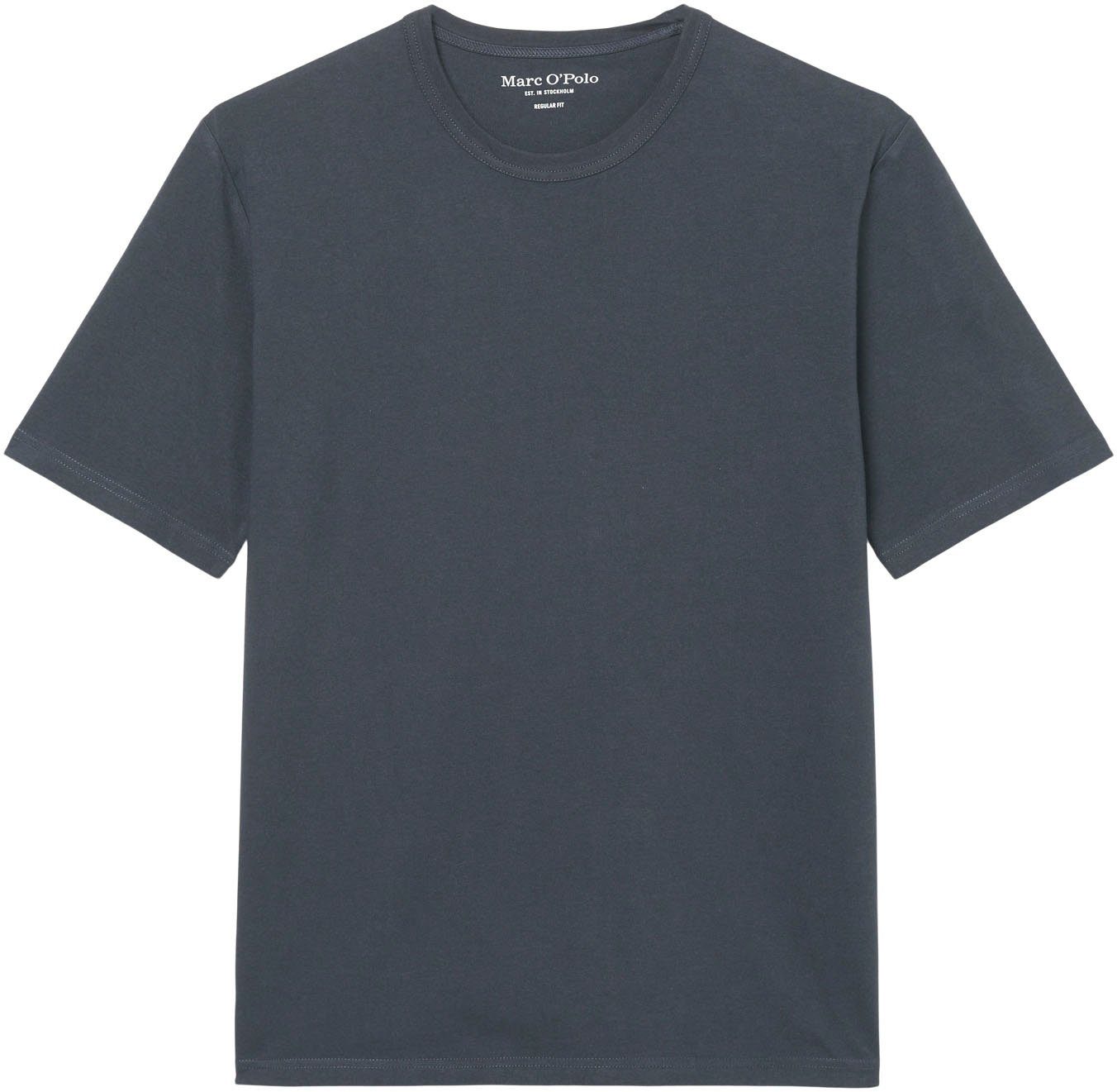 O'Polo Rundhals-T-Shirt T-Shirt Baumwolle aus hochwertiger marine Marc Regular