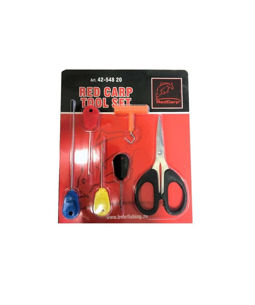 Set Tool Behr mit Splicing 6 Carp Knot Carp Puller teiliges (6-St), und Set Set Tool Needle Kunstköder Behr Nadel, Schere