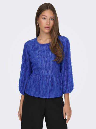 JACQUELINE de YONG Blusenshirt Elegante 3/4 ASrm Bluse Mesh Blumen Shirt JDYKING 5633 in Blau-2