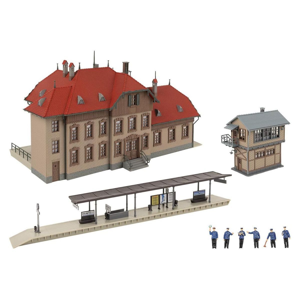 Faller Modelleisenbahn-Übergang Faller 190035 Aktionsset Bahnhof Passendorf HO
