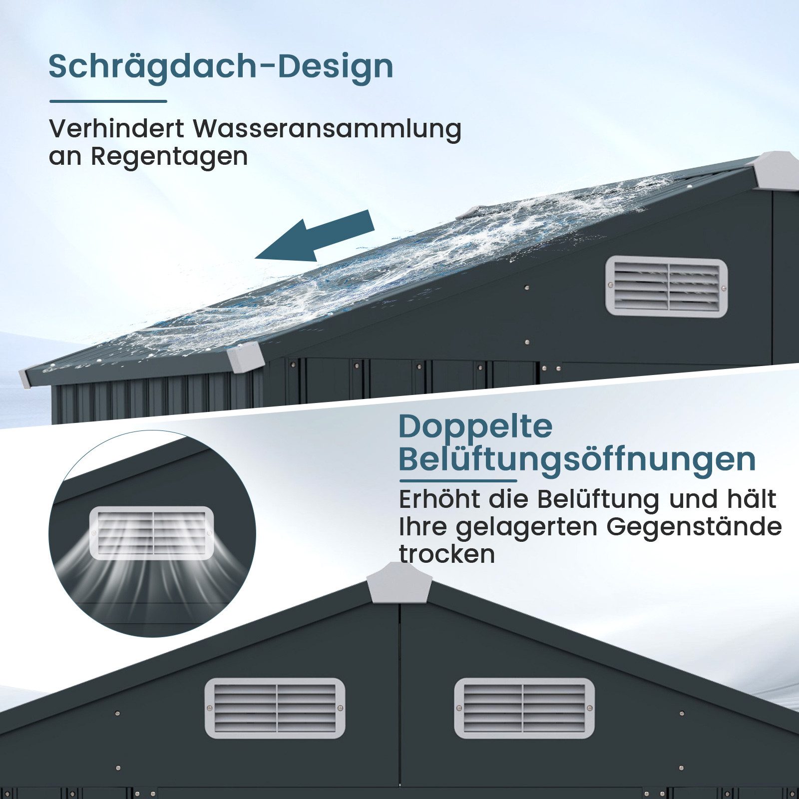 COSTWAY Gerätehaus, BxT: 182x129 cm, mit günstig online kaufen