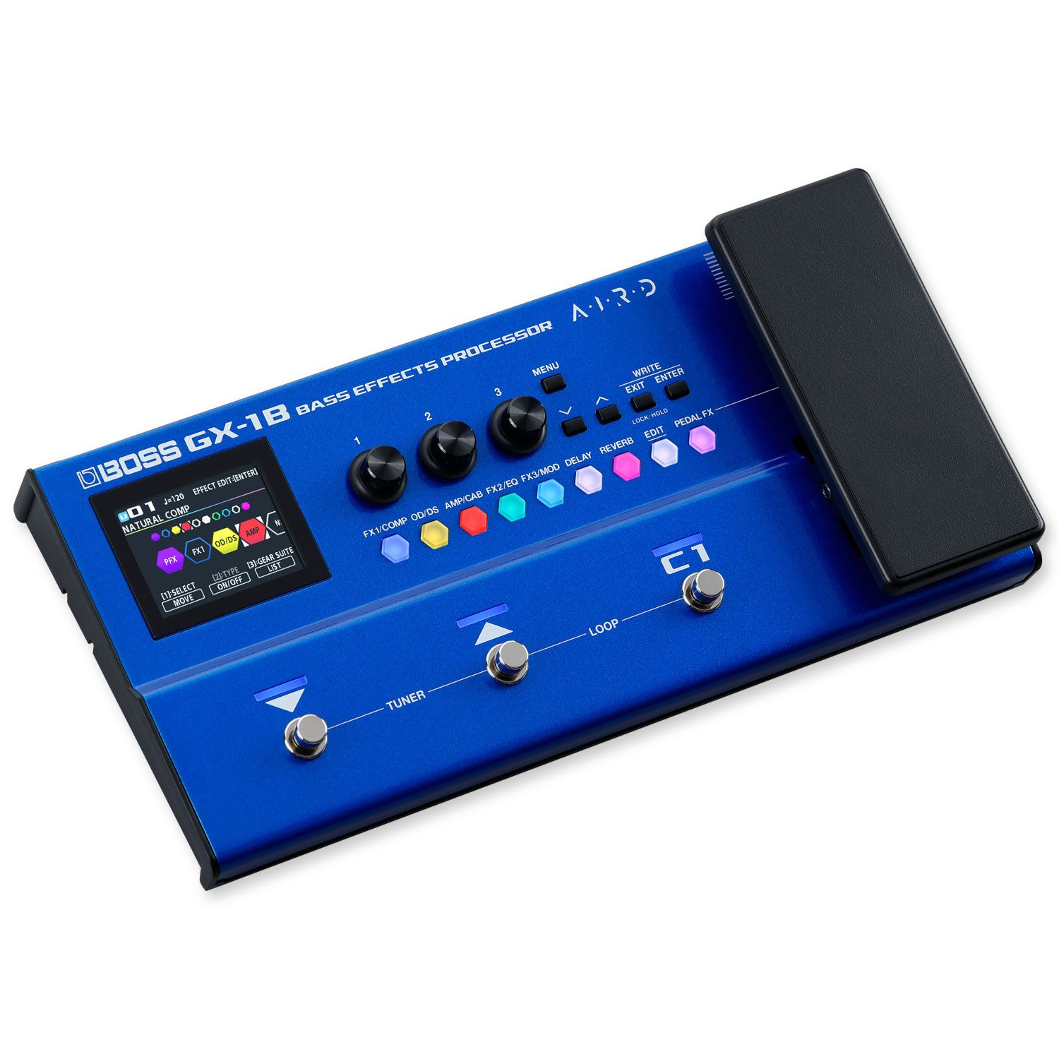 Boss by Roland E-Gitarre Boss Effektgerät GX-1B Multieffekt-Pedal für Bass, Effektgerät, Bass, Effektgerät, Kompaktes Multieffekt-Pedal für Bass