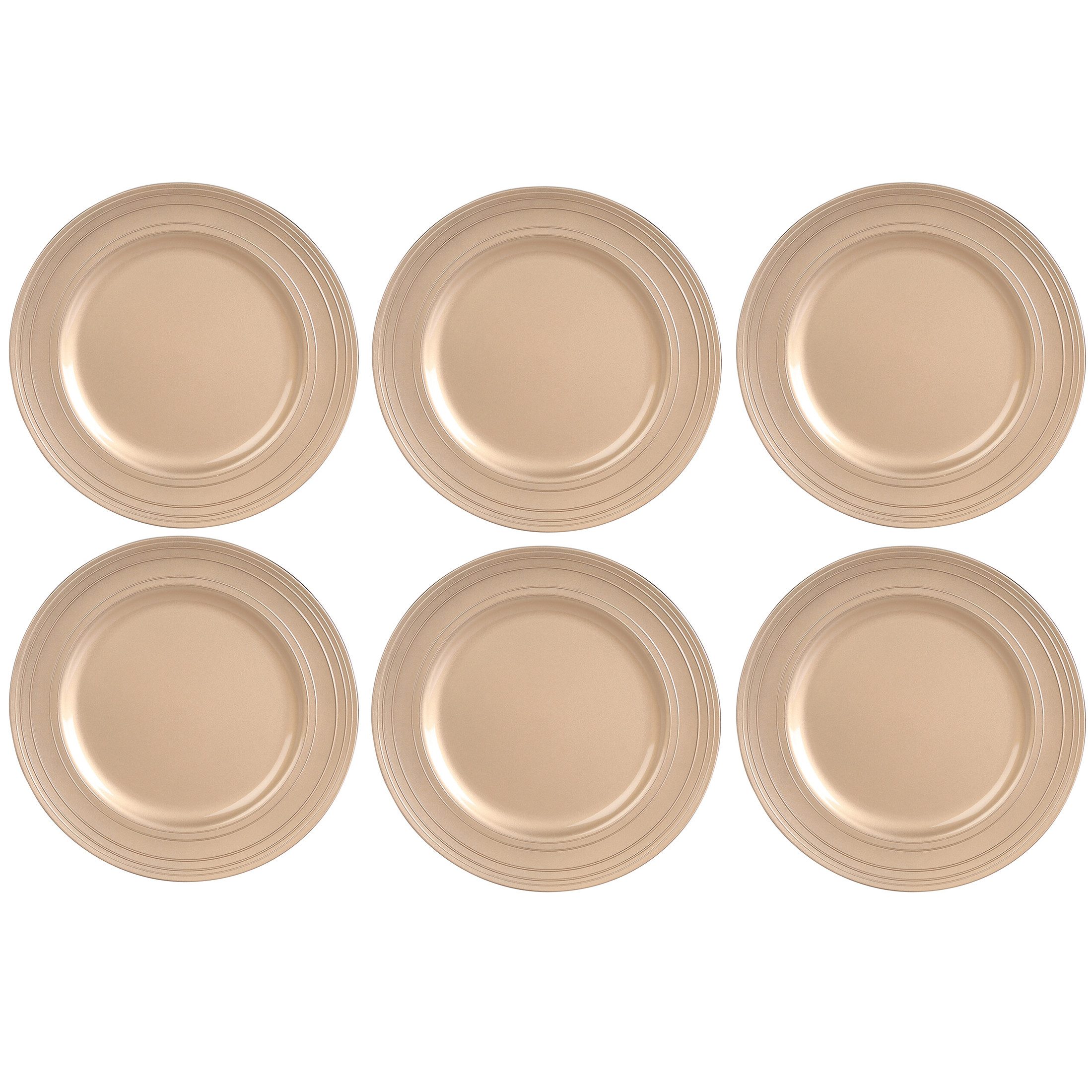 Annastore Презентационные тарелки 6 x Презентационные тарелки aus Kunststoff Dekoteller aus Kunststoff Dekoteller, Wiederverwendbar, Ø 33 cm