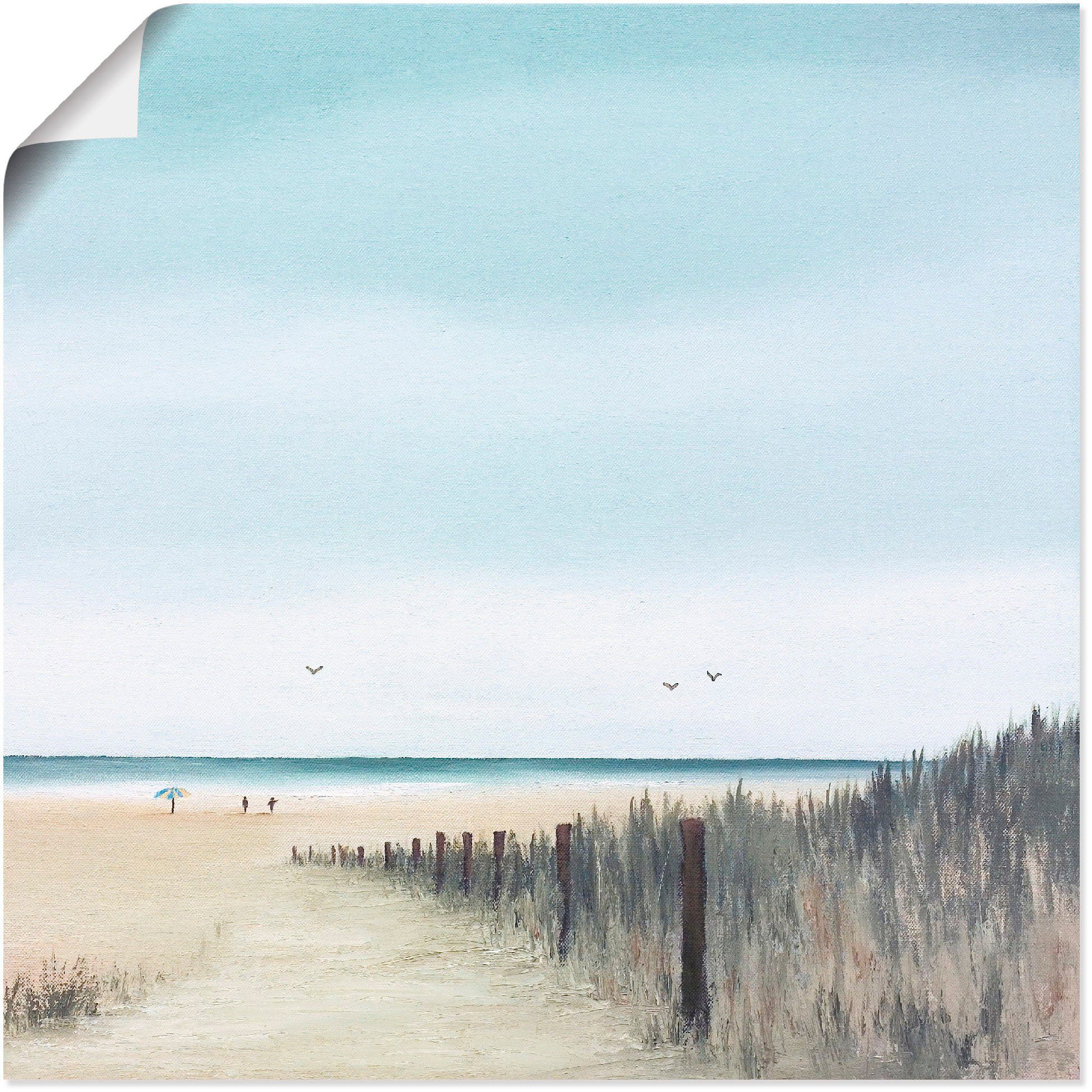 Artland Wandbild Sonniger Morgen I, Strand (1 St), als Leinwandbild, Wandaufkleber oder Poster in versch. Größen