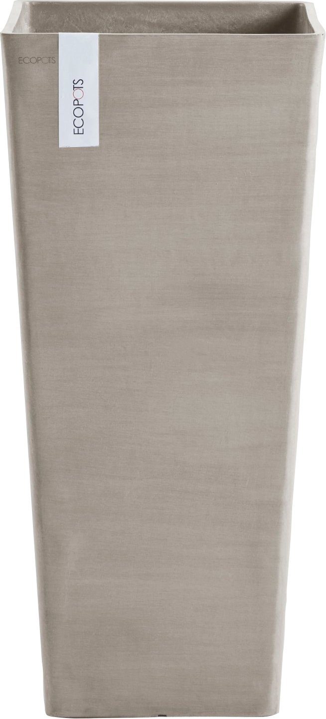 ECOPOTS Blumentopf ROTTERDAM HIGH Taupe, BxTxH: 32x32x70 cm | Pflanzkübel