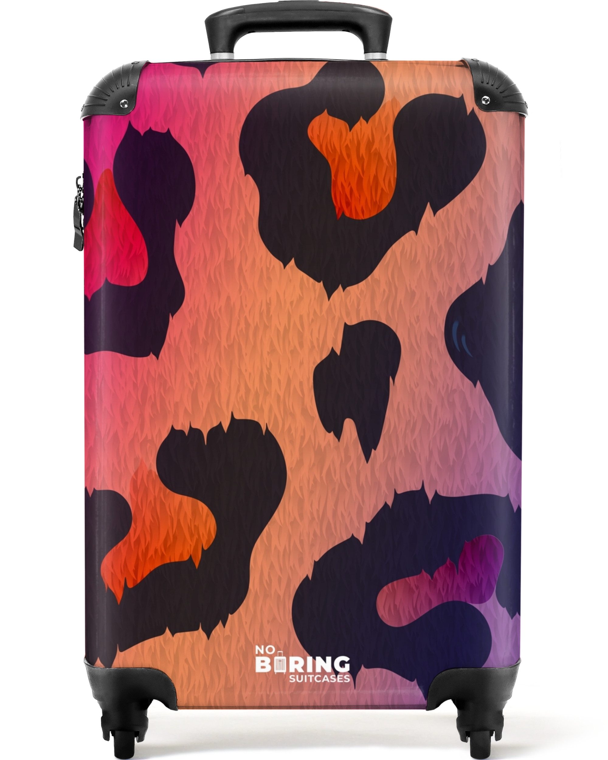 NoBoringSuitcases.com© Hartschalen-Trolley Pantherdruck mit rosa, lila günstig online kaufen