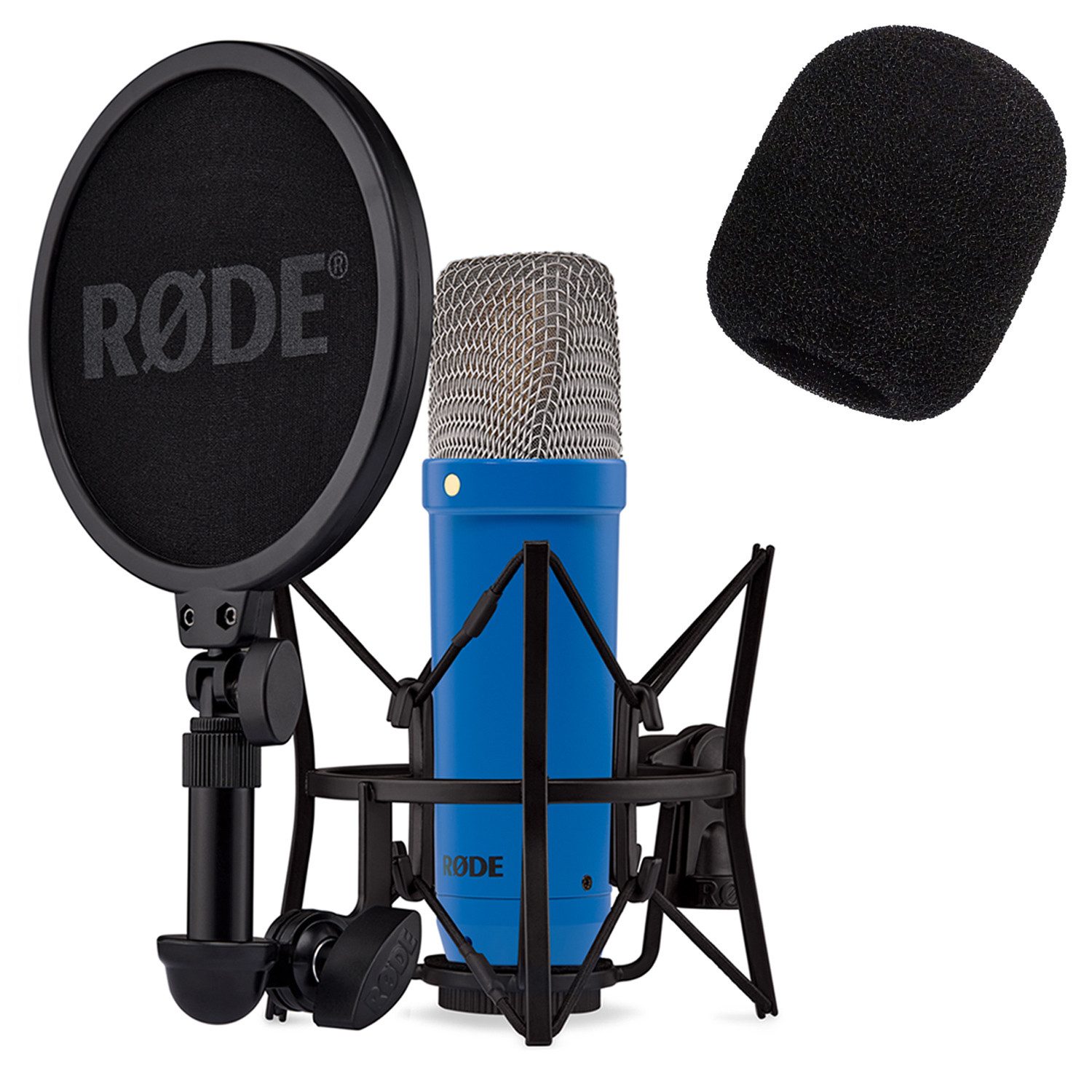 Mikrofon Rode NT1 Signature Cobalt Blau Mikrofon mit Popschutz
