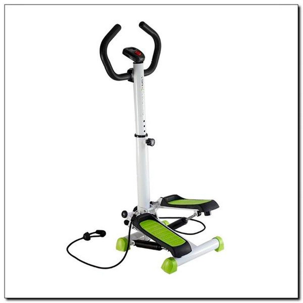HMS Mini-Stepper Side-Stepper Heimtrainer Fitnessgerät (Spar-Set, mit Expandern), Verstellbare Lenkerhöhe in 6 Stufen ermöglicht optimale Anpassung
