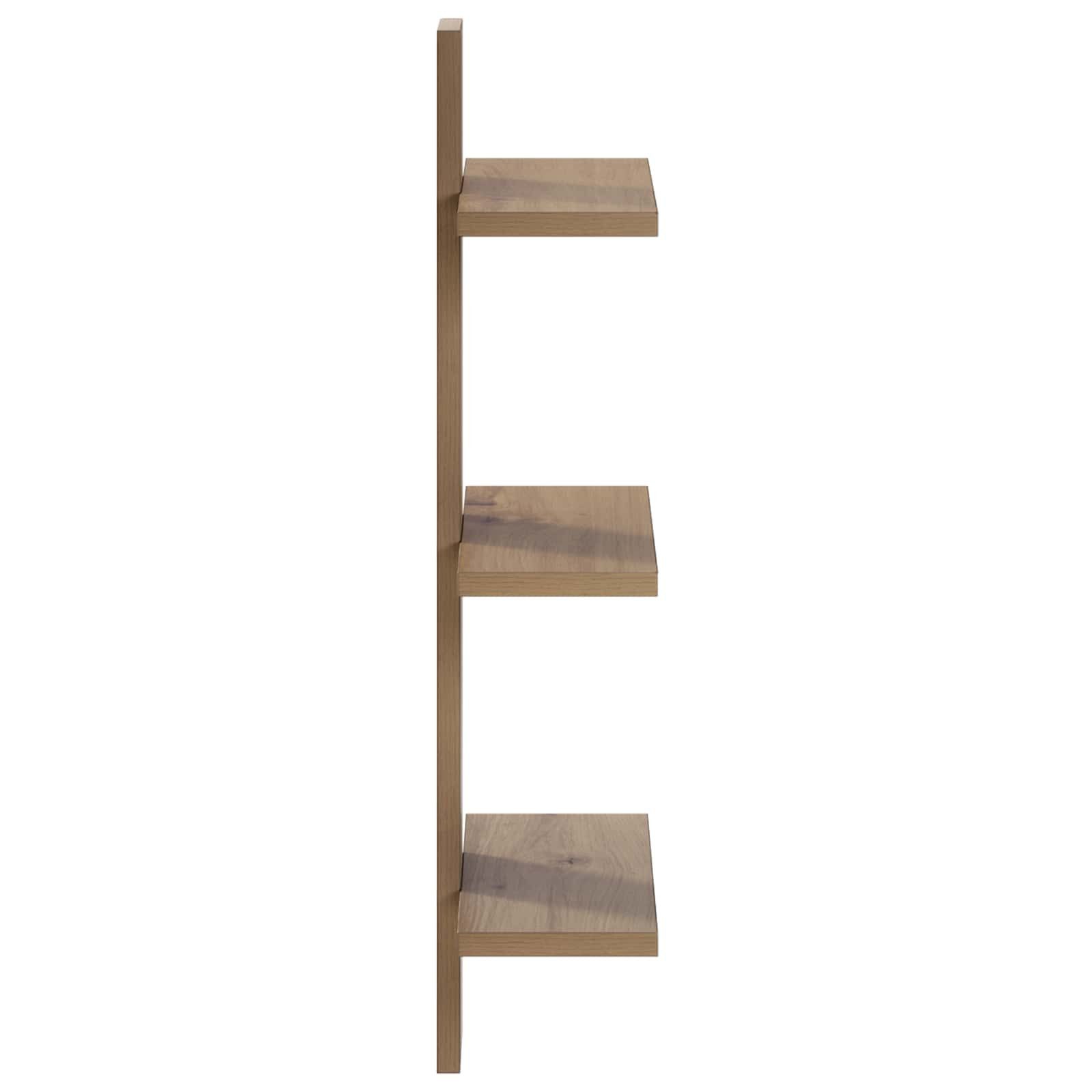 vidaXL Regal Wandregal Artisan-Eiche 30 x 13.5 x 64.5 cm Holzwerkstoff, 1-tlg. – Bild 4 von 5