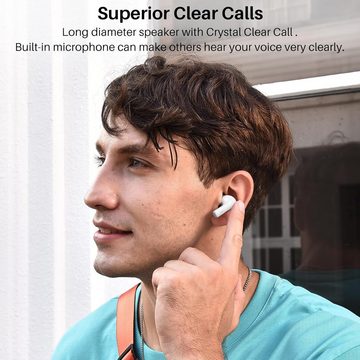 TOZO Langer Lautsprecherdurchmesser sichert klare Anrufe In-Ear-Kopfhörer (Dynamische Höhen und kräftiger Bass dank 6-mm-Lautsprecherdurchmesser und fortschrittlichem Bluetooth-Chip., mit optimierter Oberfläche und Winkel für ausgewogenen Tragekomfort)