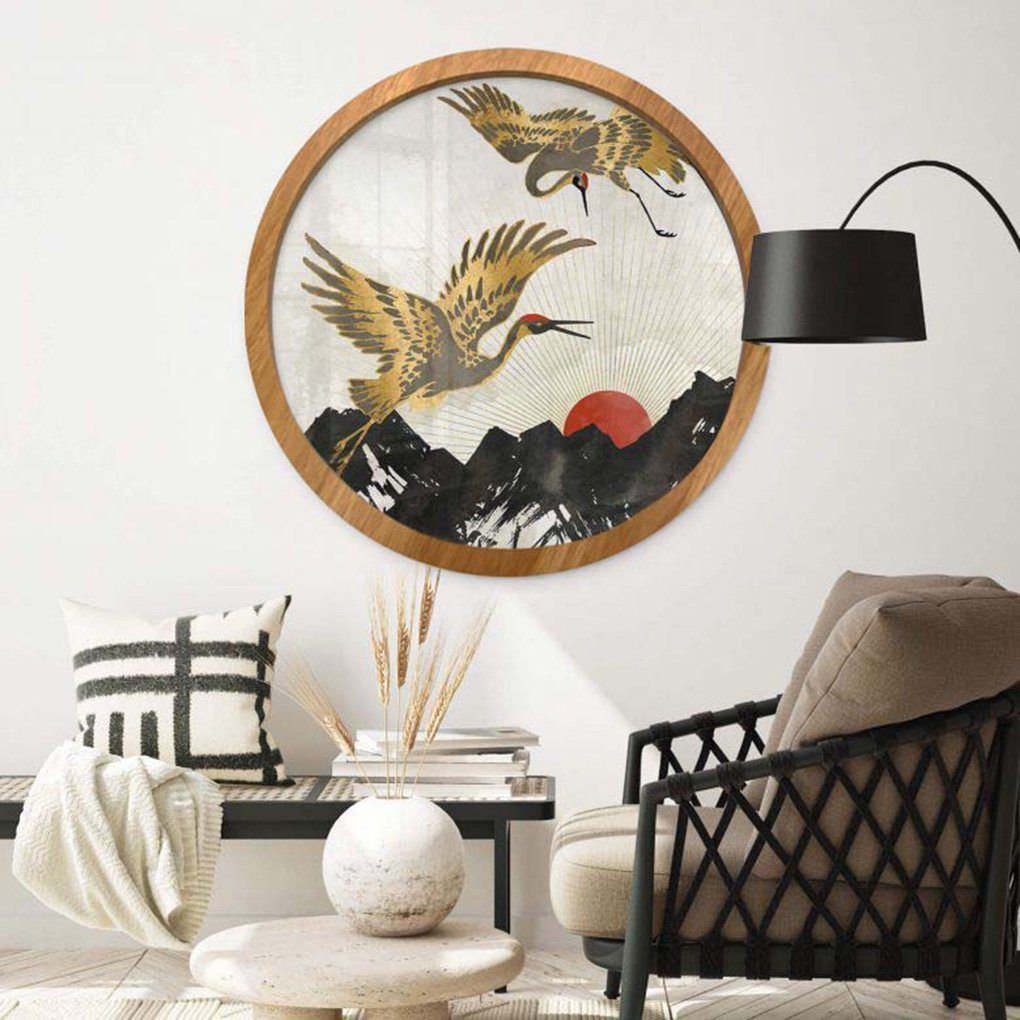 K&L Wall Art Bilderrahmen MDF Holz Bilderrahmen Rund ohne Poster Gallerie H günstig online kaufen