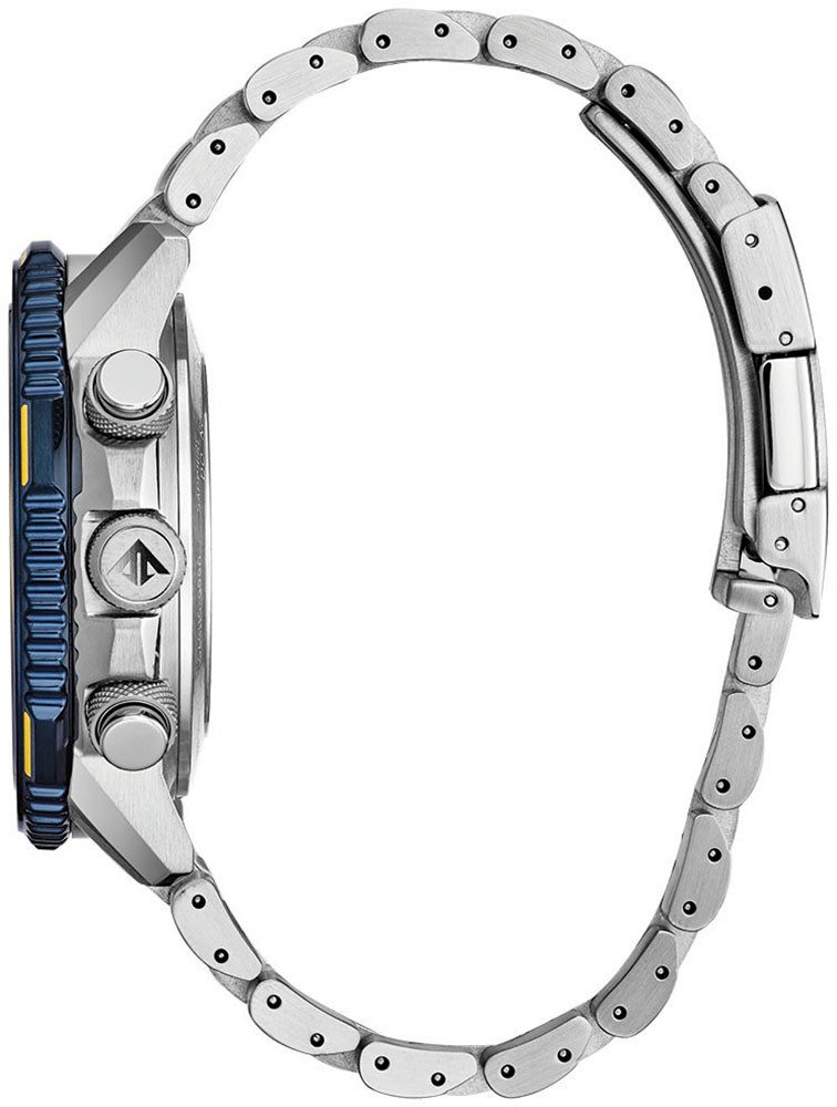Citizen Funkchronograph Promaster Skyhawk "Blue Angels" JY8078-52L, Armbanduhr, Herrenuhr, Solar, Stoppfunktion, Edelstahlarmband