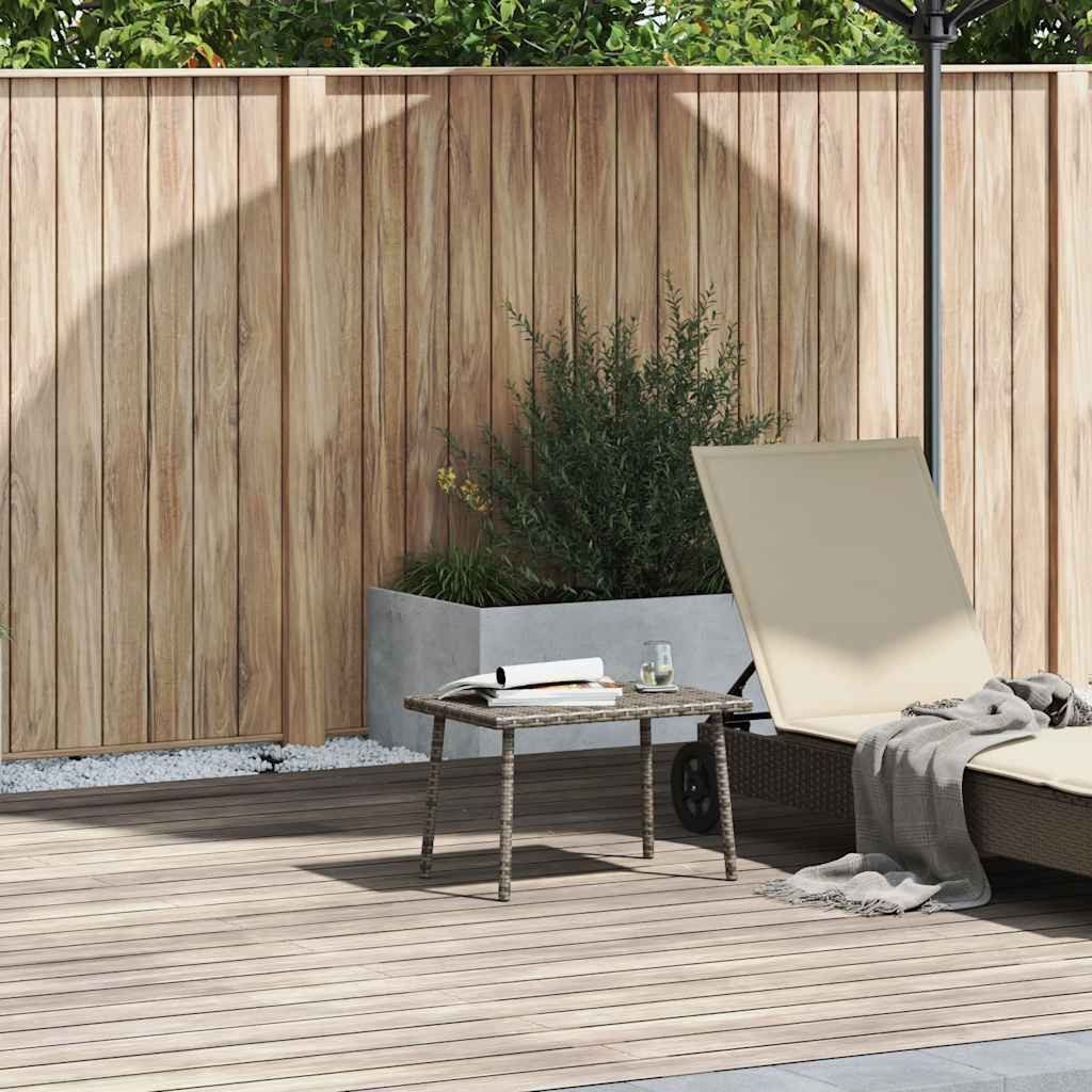 vidaXL Gartentisch Garten-Couchtisch Rechteckig Grau 60x40x37 cm Poly Ratta günstig online kaufen