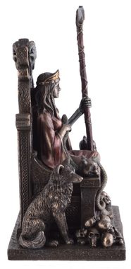 Vogler direct Gmbh Dekofigur Hel Germanische Göttin des Todes auf Thron by Veronese, von Hand bronziert und coloriert, LxBxH: ca. 15x12x23cm
