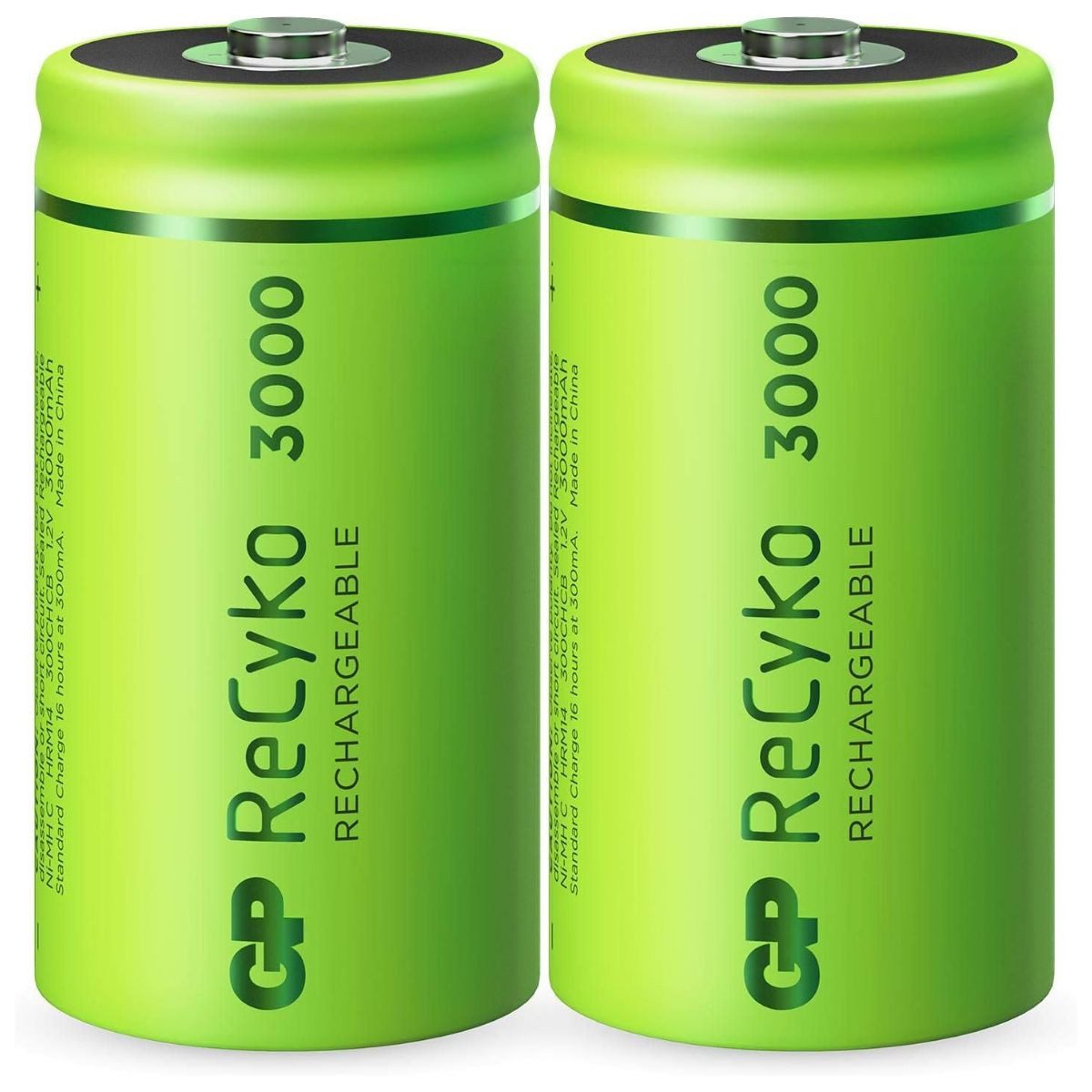 2x GP ReCyko Baby C Akku NiMH 3000mAh Akku-Set