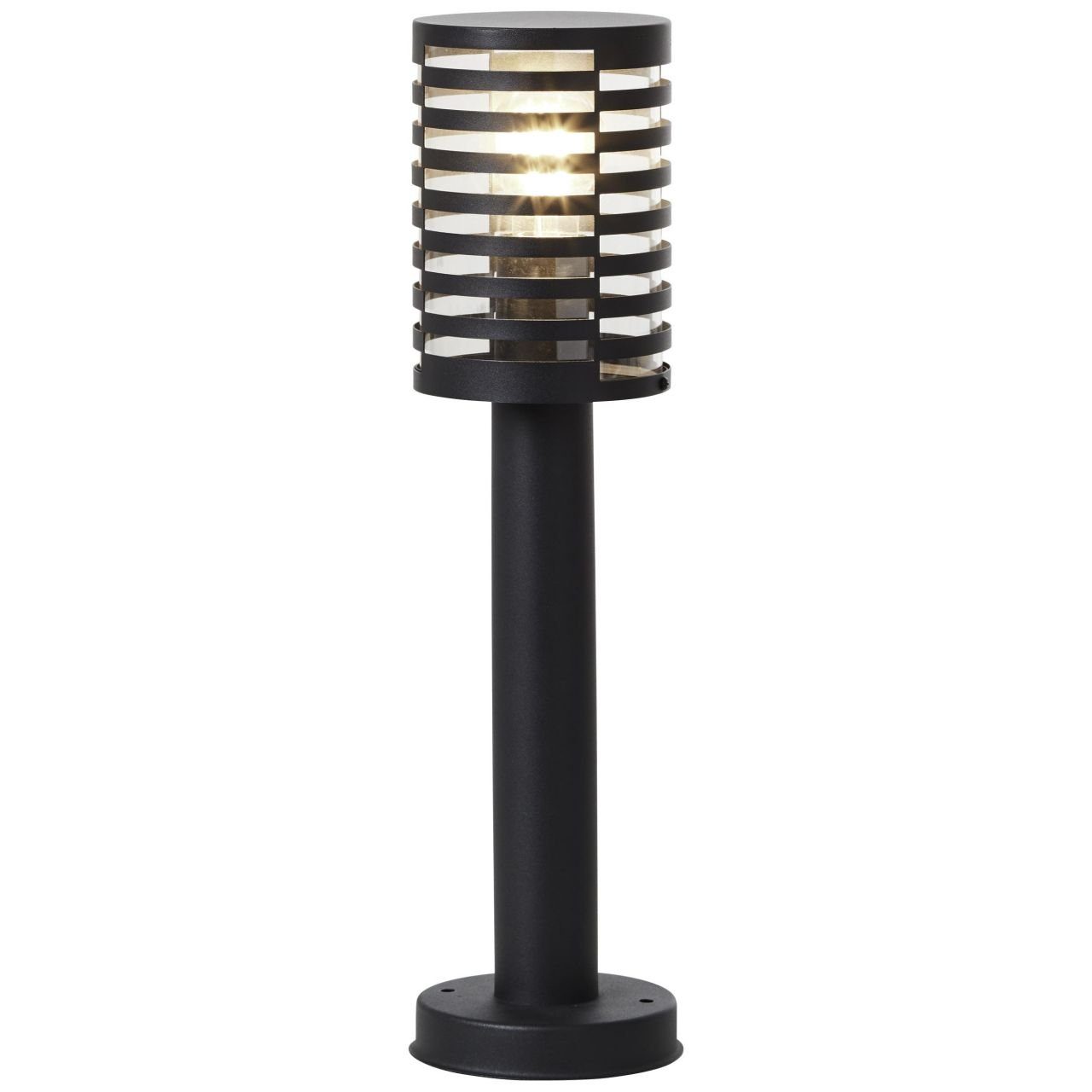 Venlo Außensockelleuchte matt, Edelstahl/Kunststof 50cm Venlo, Außen-Stehlampe schwarz Lampe, Brilliant