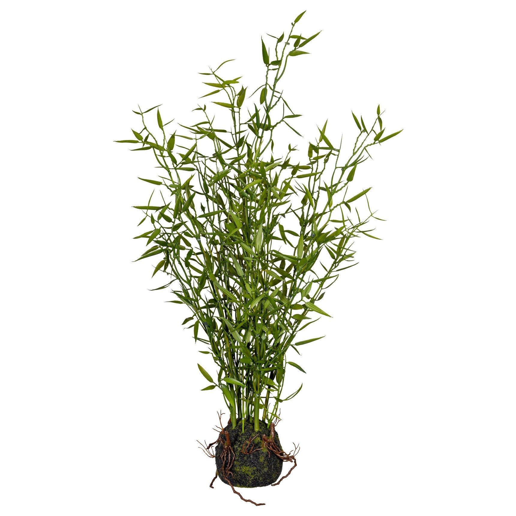 Kunstbaum Künstlicher Miniblatt-Bambus ca. 60cm im Moosballen, Gasper, Höhe 60.00 cm