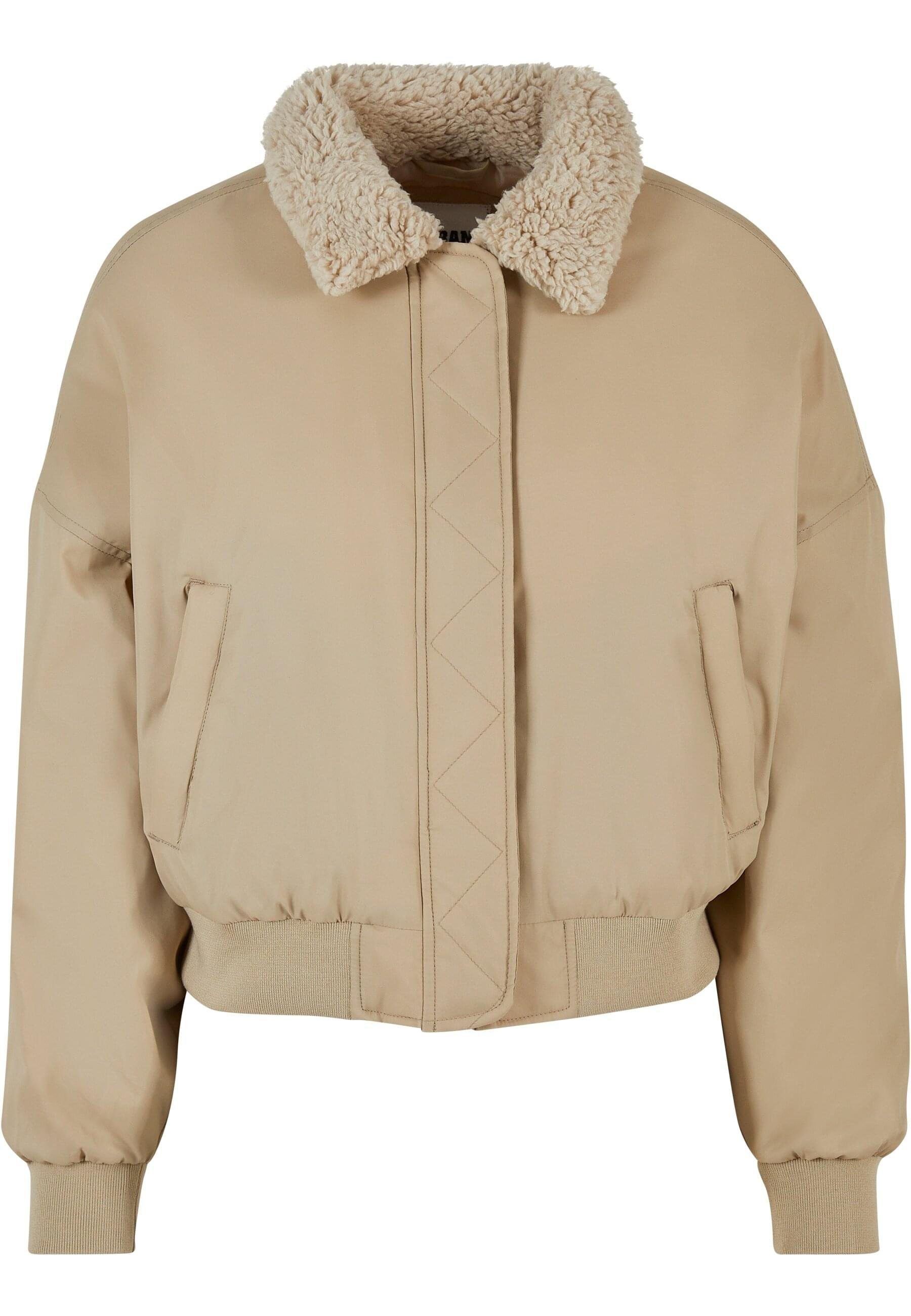 URBAN CLASSICS Winterjacke Bomber Pilot (1-St) wetsand/sand Ladies Jacket Damen