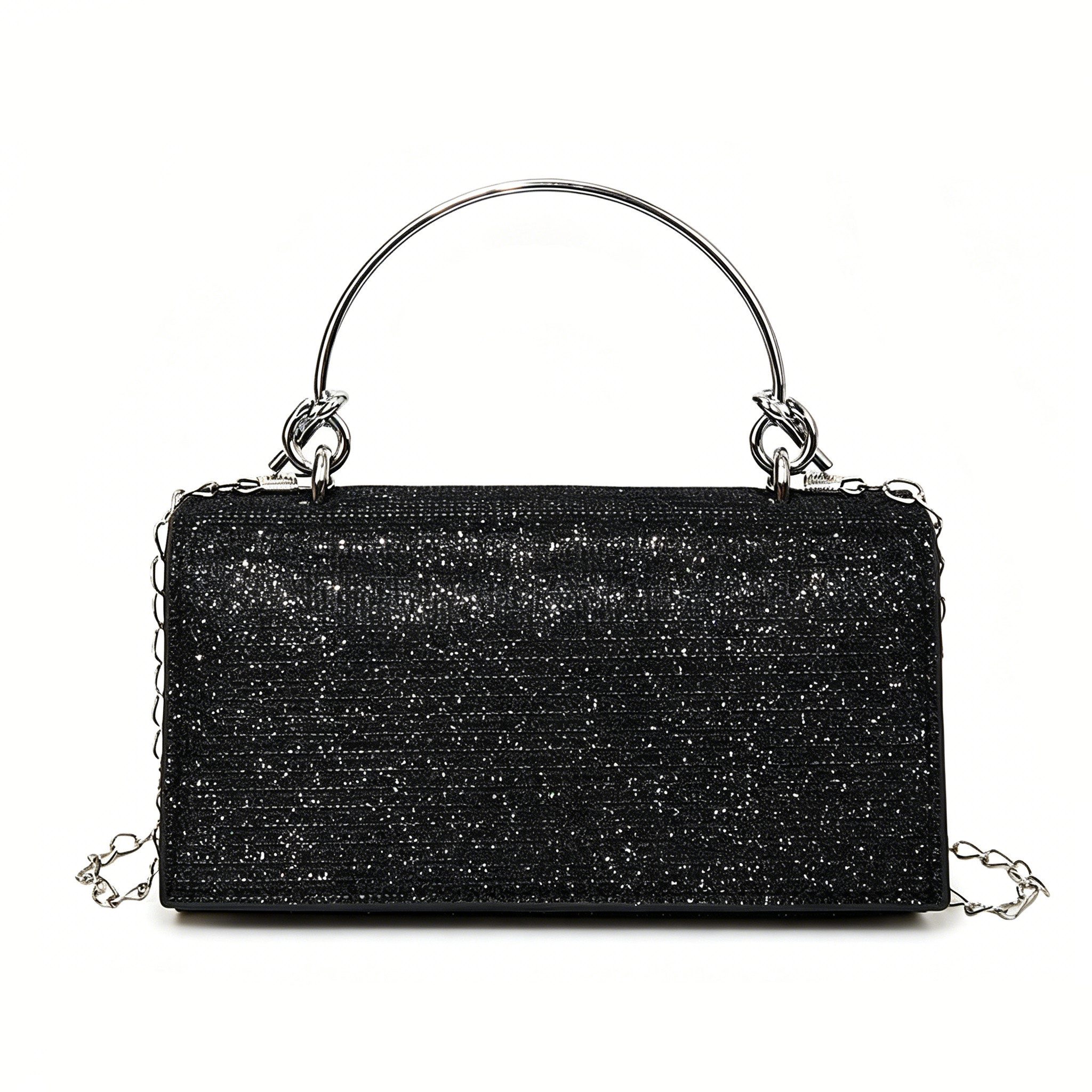 Abendtasche Damen Glitzer-Abendtasche, Pailletten-Handtasche