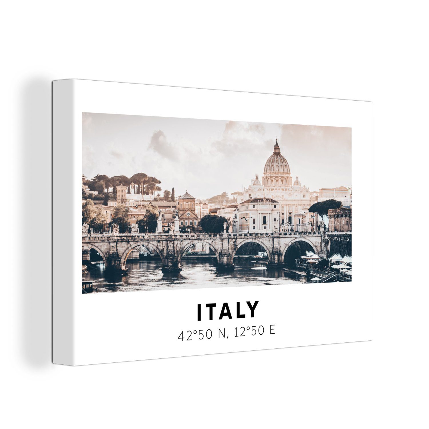OneMillionCanvasses® Leinwandbild Rom - Skyline - günstig online kaufen