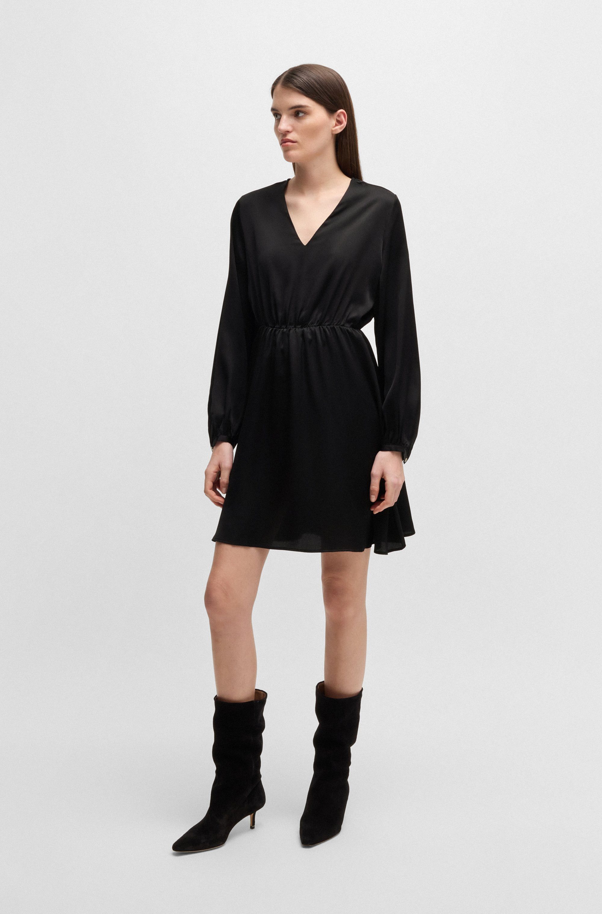 BOSS ORANGE Blusenkleid Doria Premium Damenmode in A-Linien Form