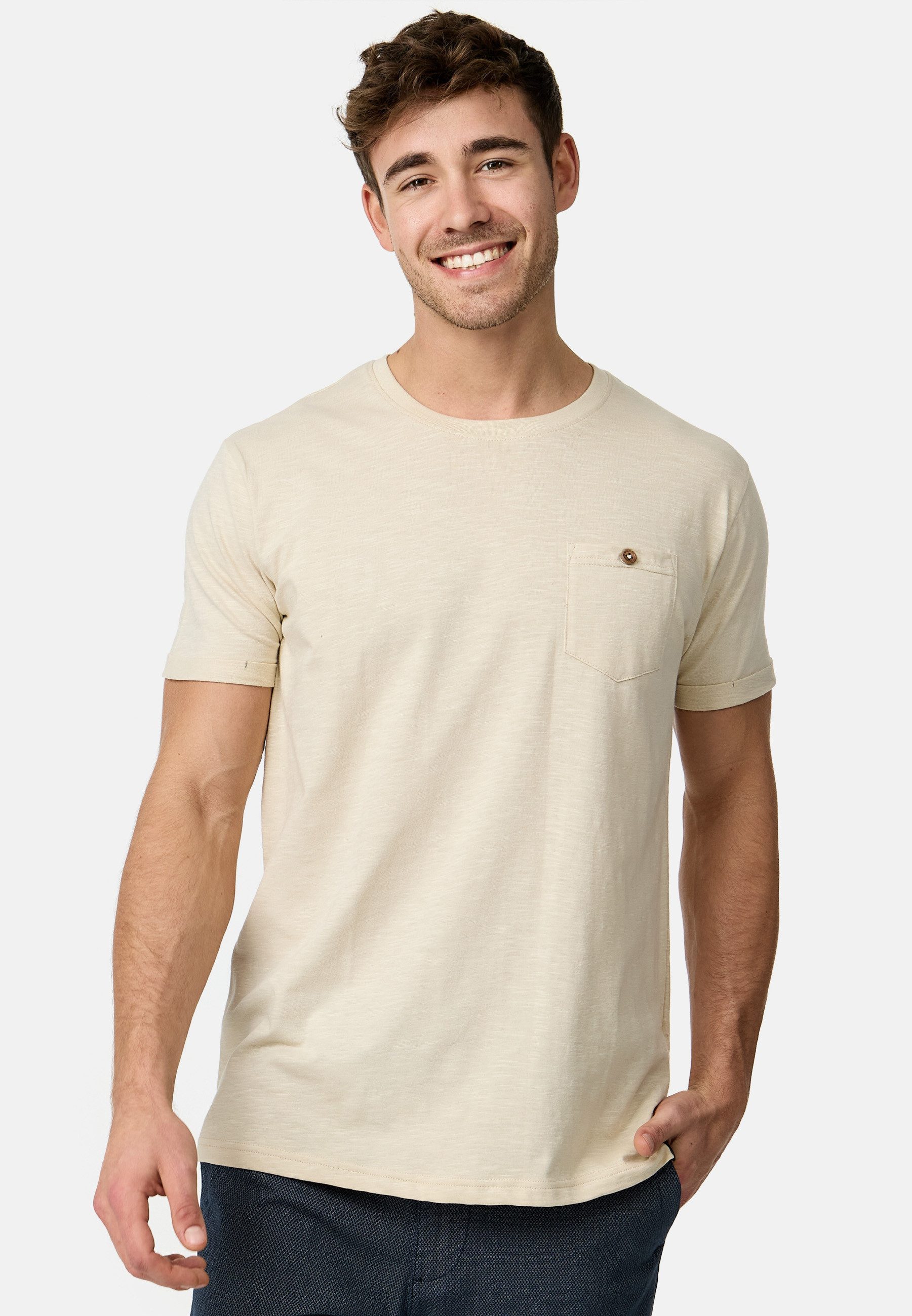 Indicode T-Shirt INJon T-Shirt mit Brusttasche günstig online kaufen