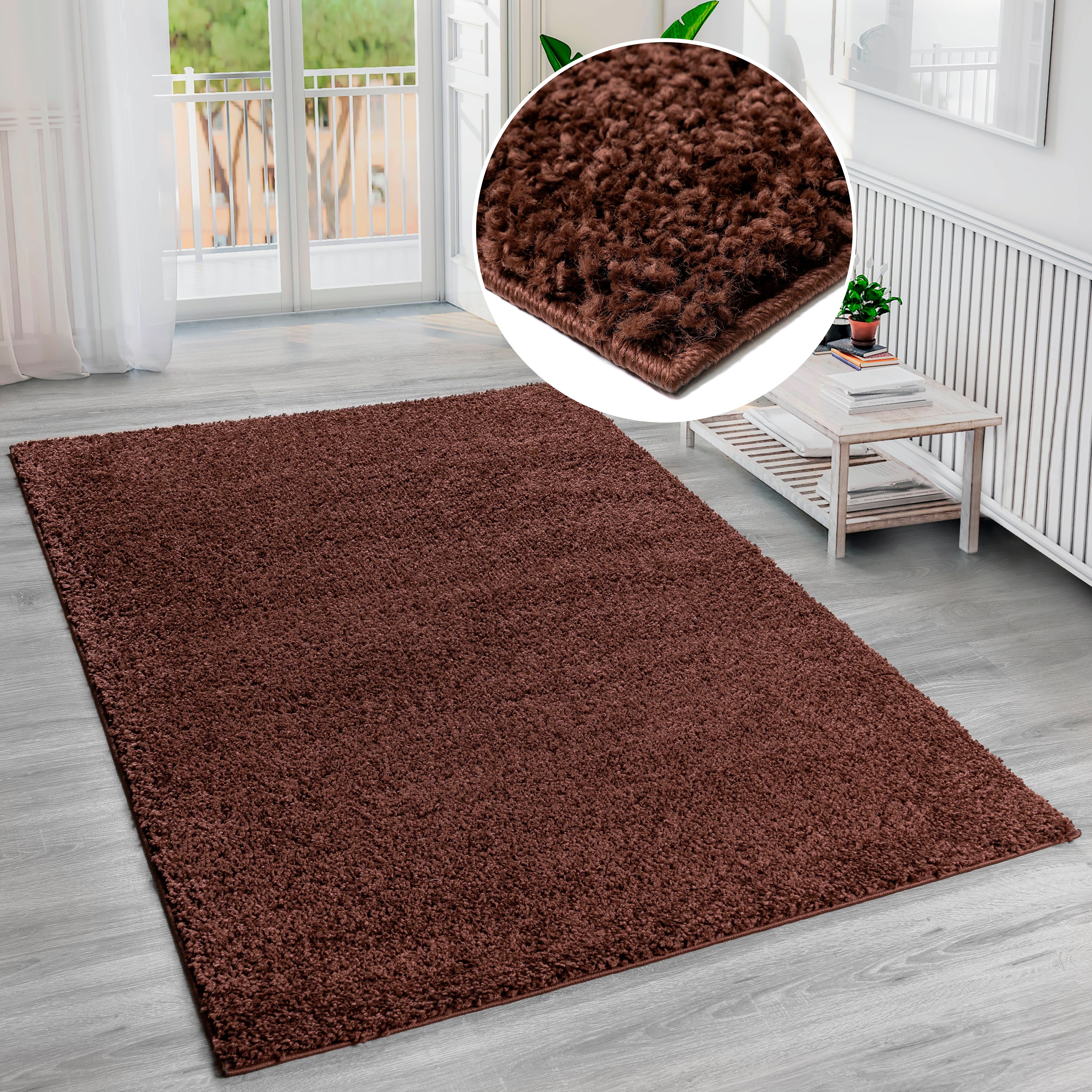 Bruno Banani Hochflor-Teppich "Shaggy Soft" rechteckig 30 mm Höhe gewebt, U günstig online kaufen