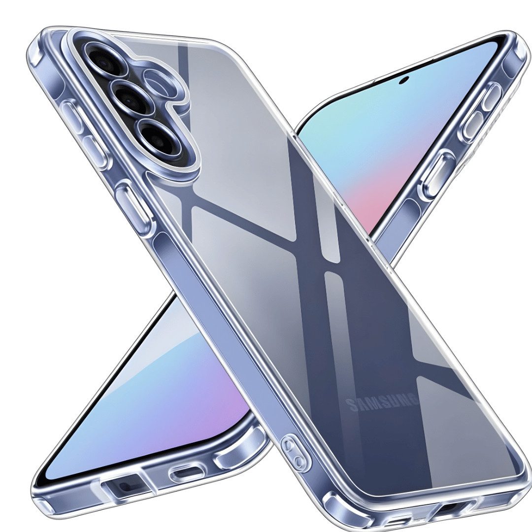 SmartUP Smartphone-Hülle für Samsung Galaxy A57 5G Transparent Silikon Slim Case Handyhülle 6,7 Zoll, integrierter Kameraschutz