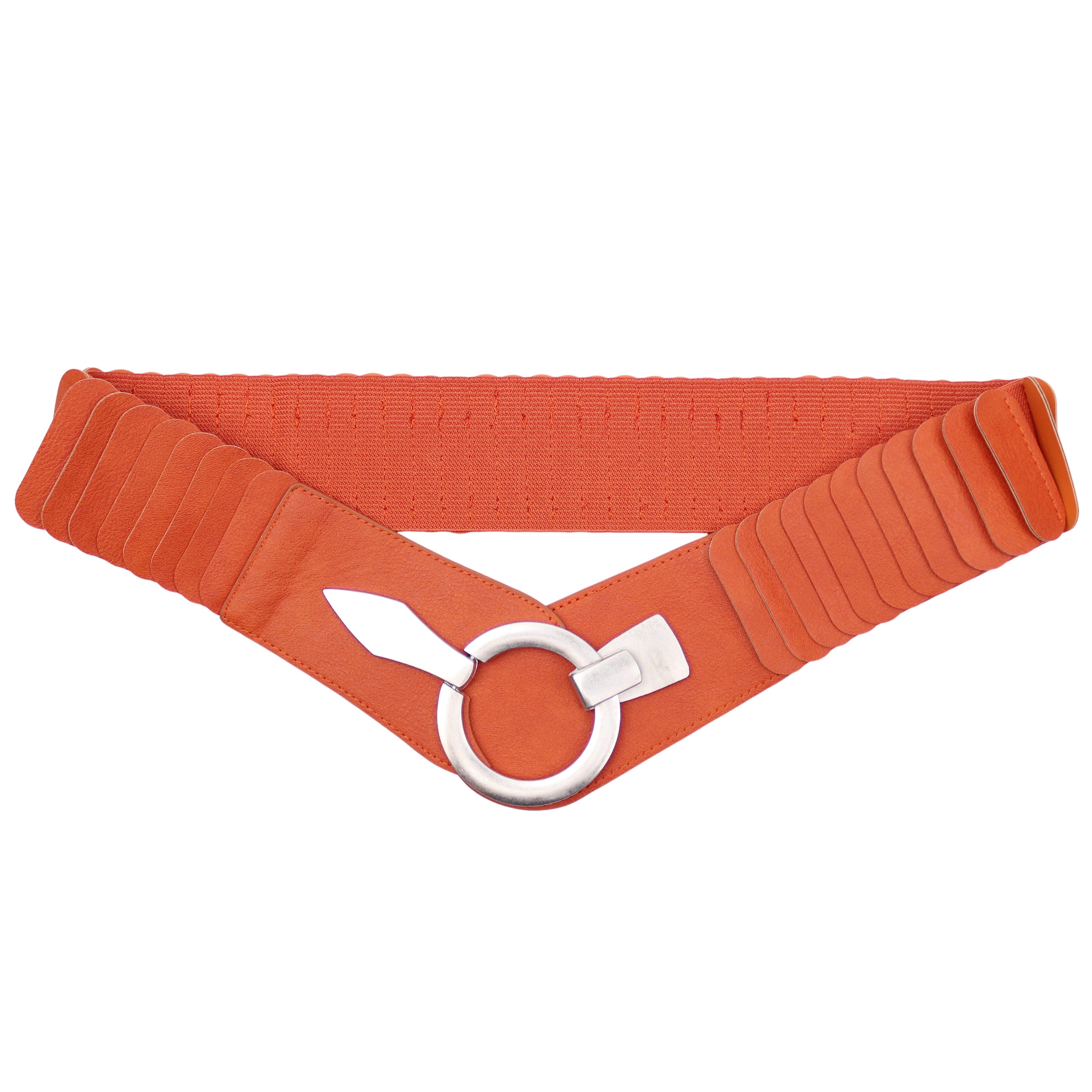 MIRROSI Taillengürtel Leo Unifarbe breit 6cm für Taillenumfang 85 bis 110cm, ONESIZE (Angenehmes Tragesgefühl, Leopard Muster, Unifarben) Breiter Stretch Gürtel