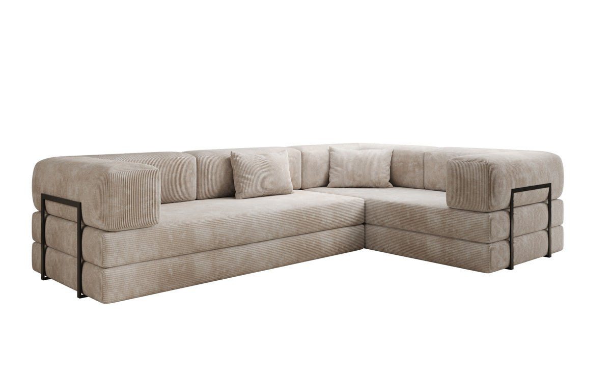 Luxusbetten24 Sofa Designer Sofa Lazy L closed, in Cord - Ottomane bei Mont günstig online kaufen