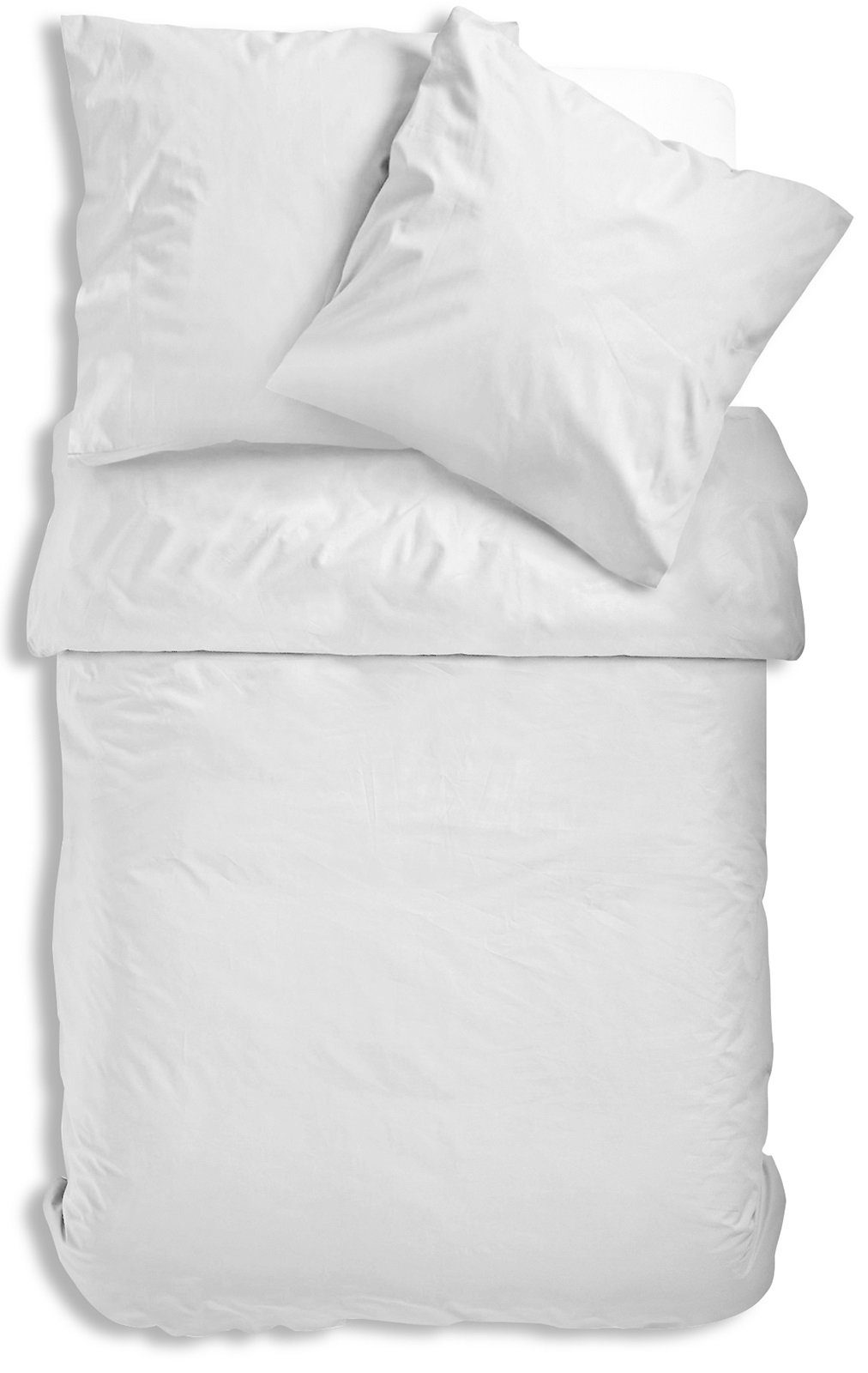 One Home Bettwäsche Uni Einfarbig, Mikrofaser, 4 teilig, mit Reißverschluss